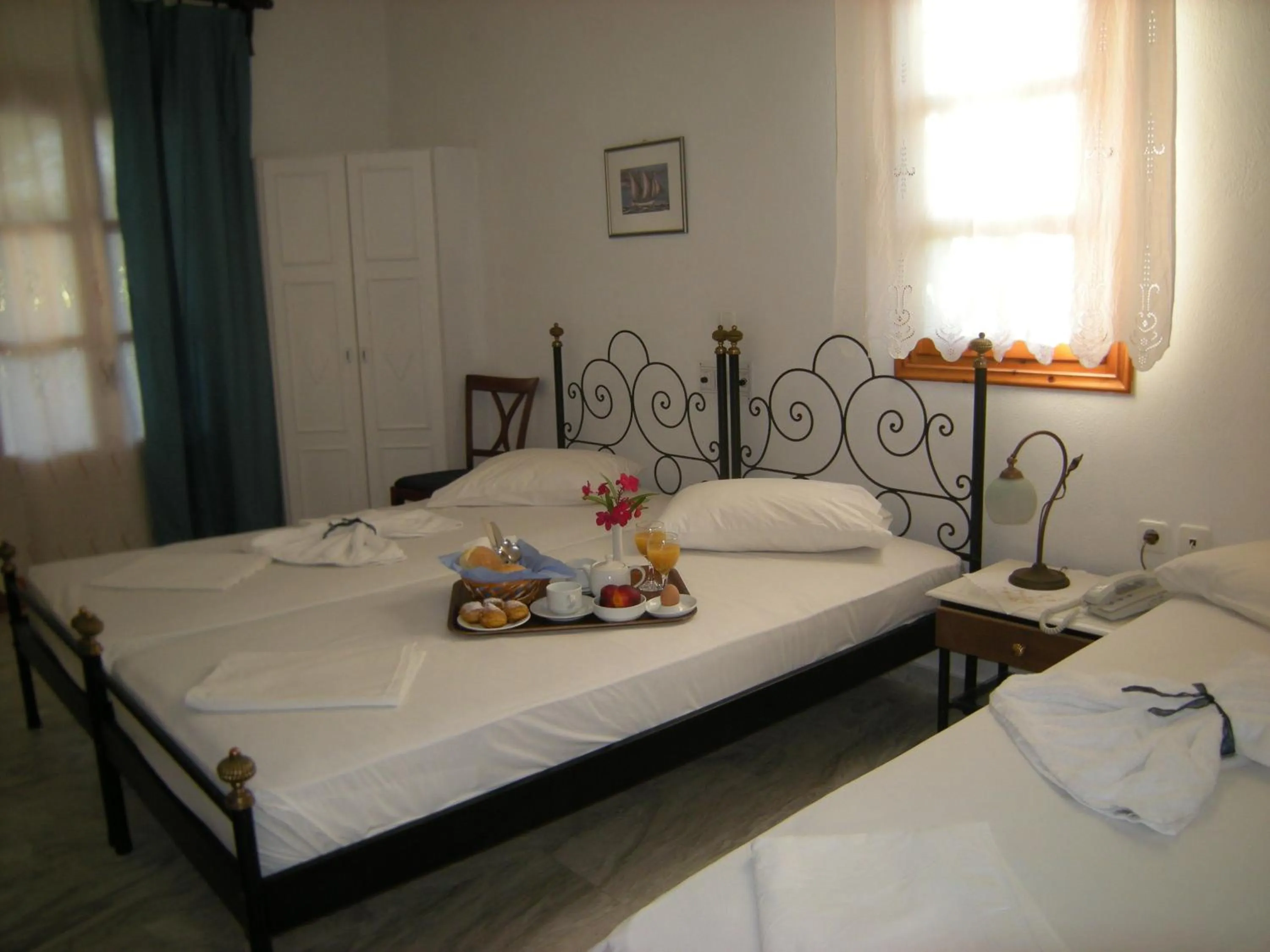 Bed in Roussos Beach Hotel