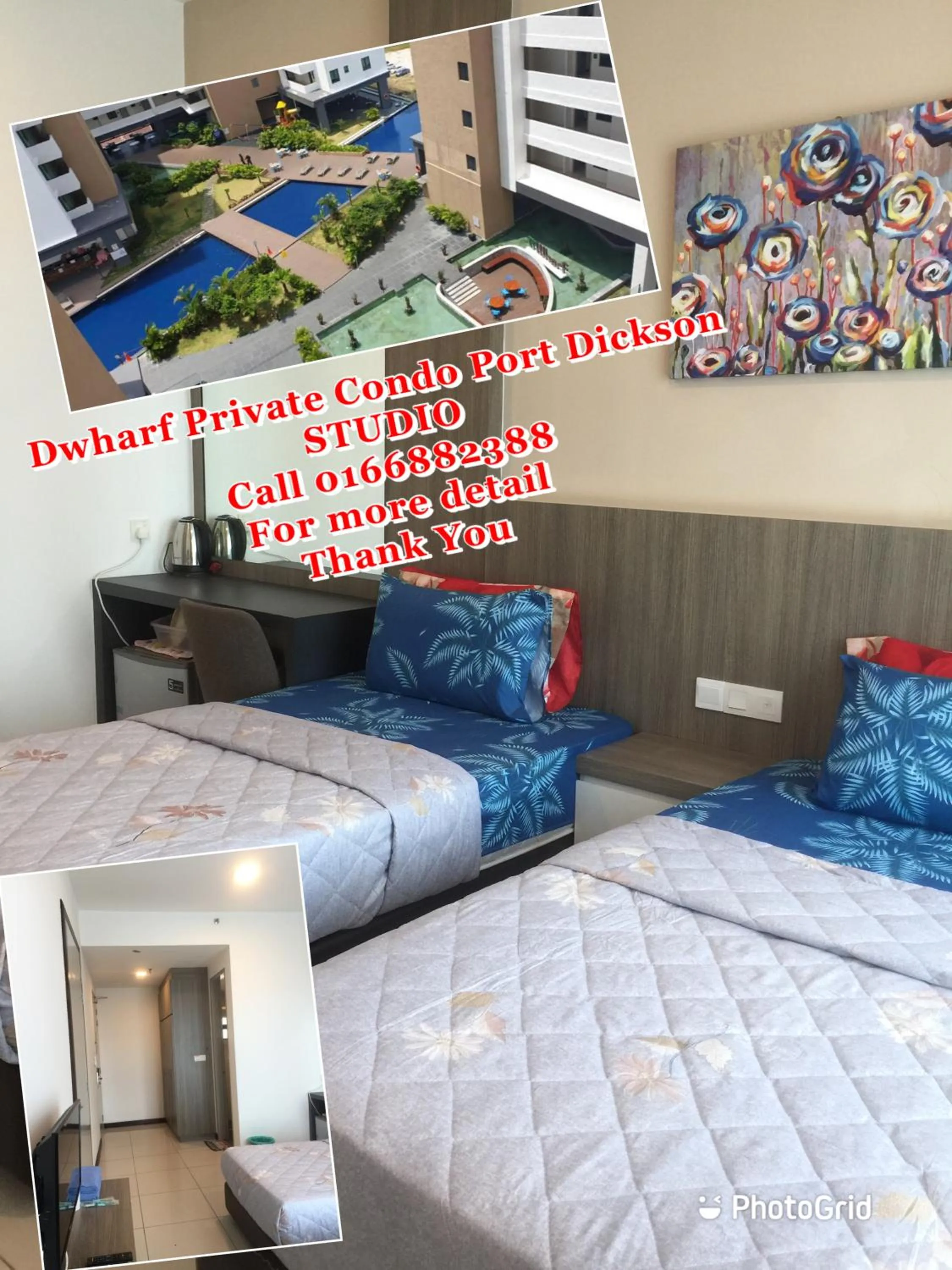 Bed in D Wharf Port Dickson Private Condo Waterfront