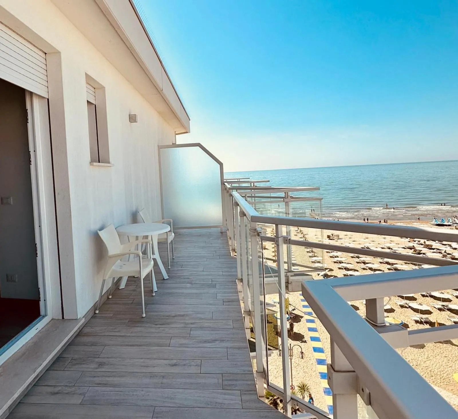 Balcony/Terrace in Hotel Nizza Frontemare Superior 3 Stelle