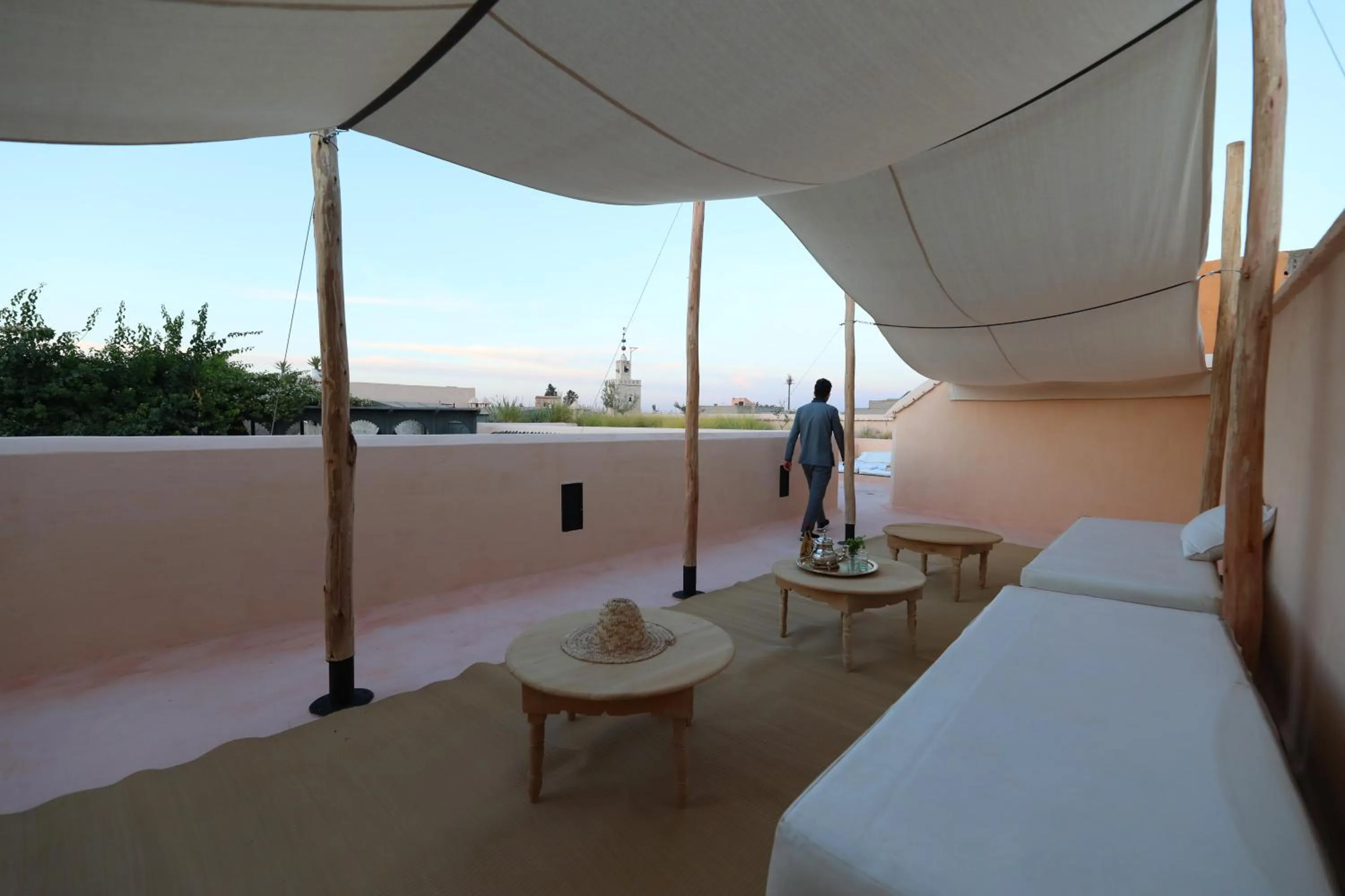 Patio, Bed in Riad Zaouia 44