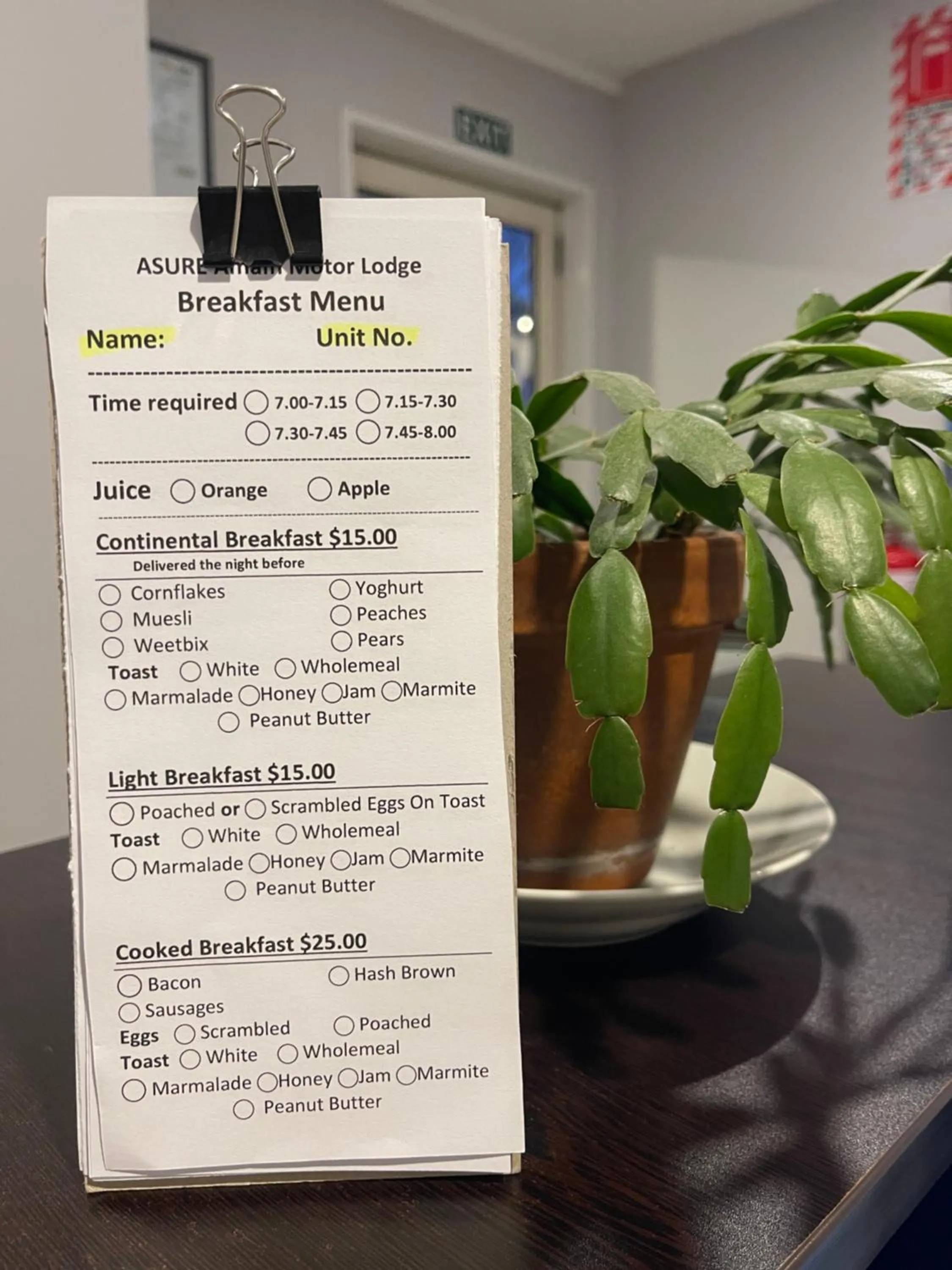 Breakfast in Amalfi Motor Lodge