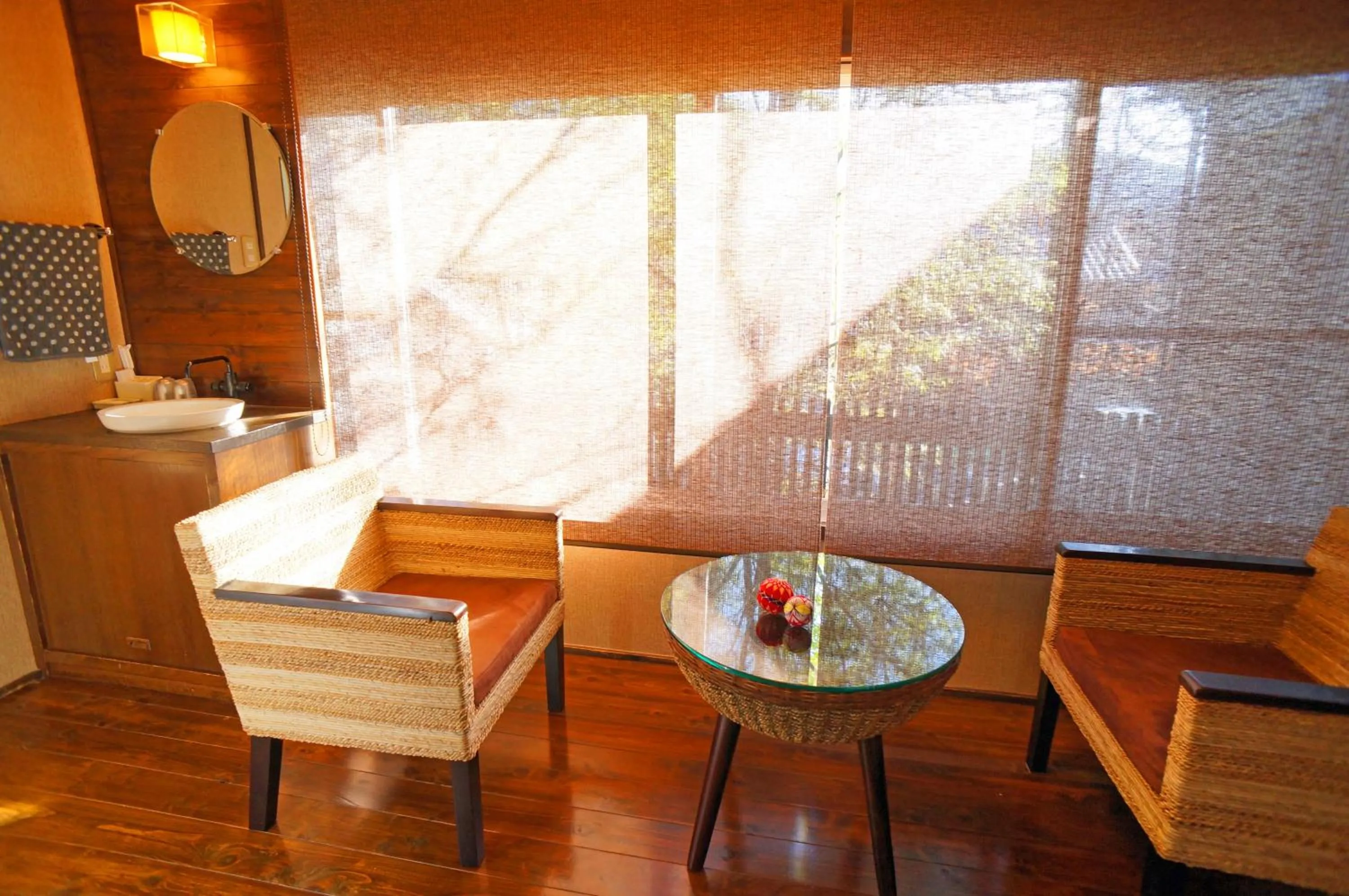 Seating area in Yufu Ryochiku
