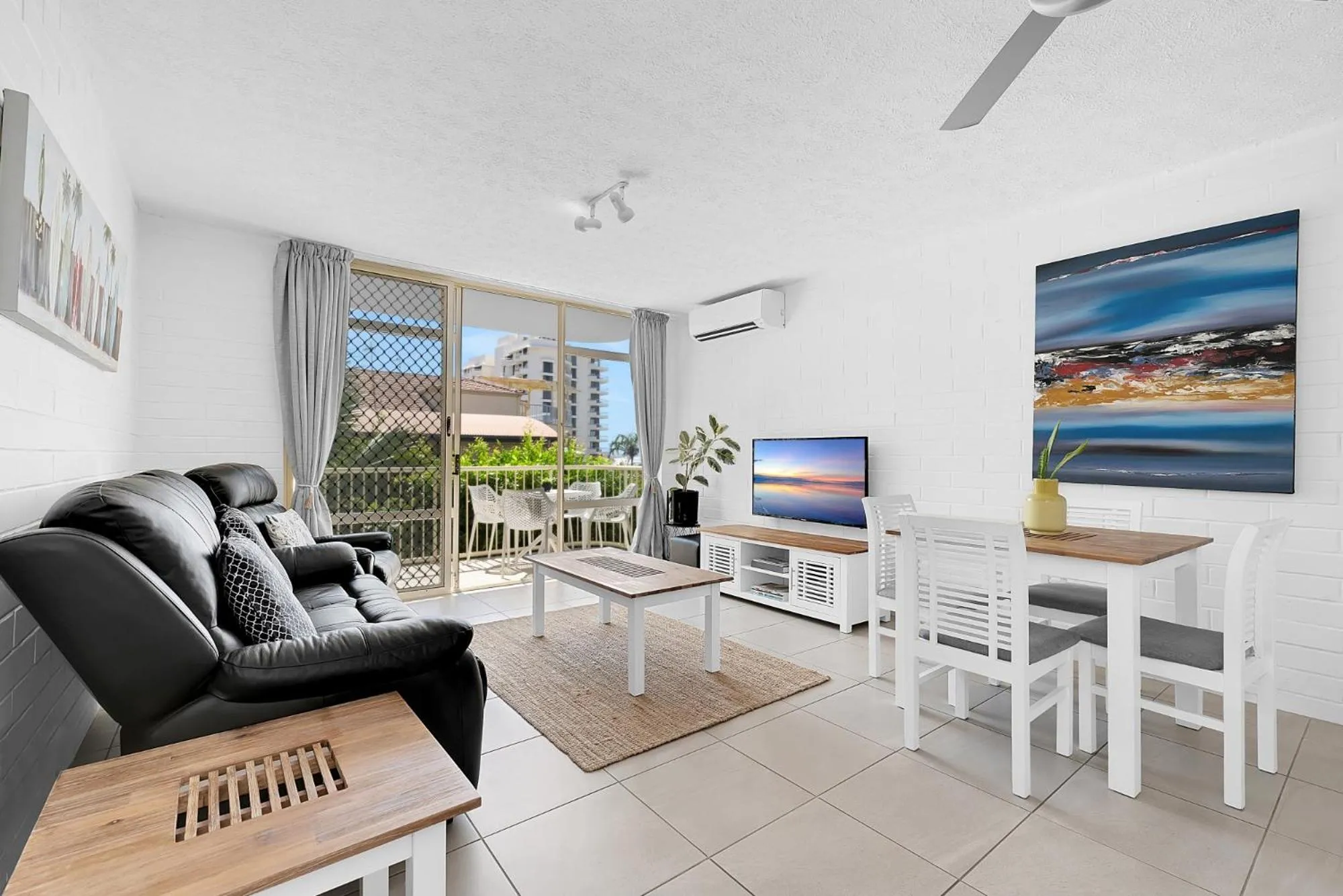 Living room in Surf Dance Apartments
