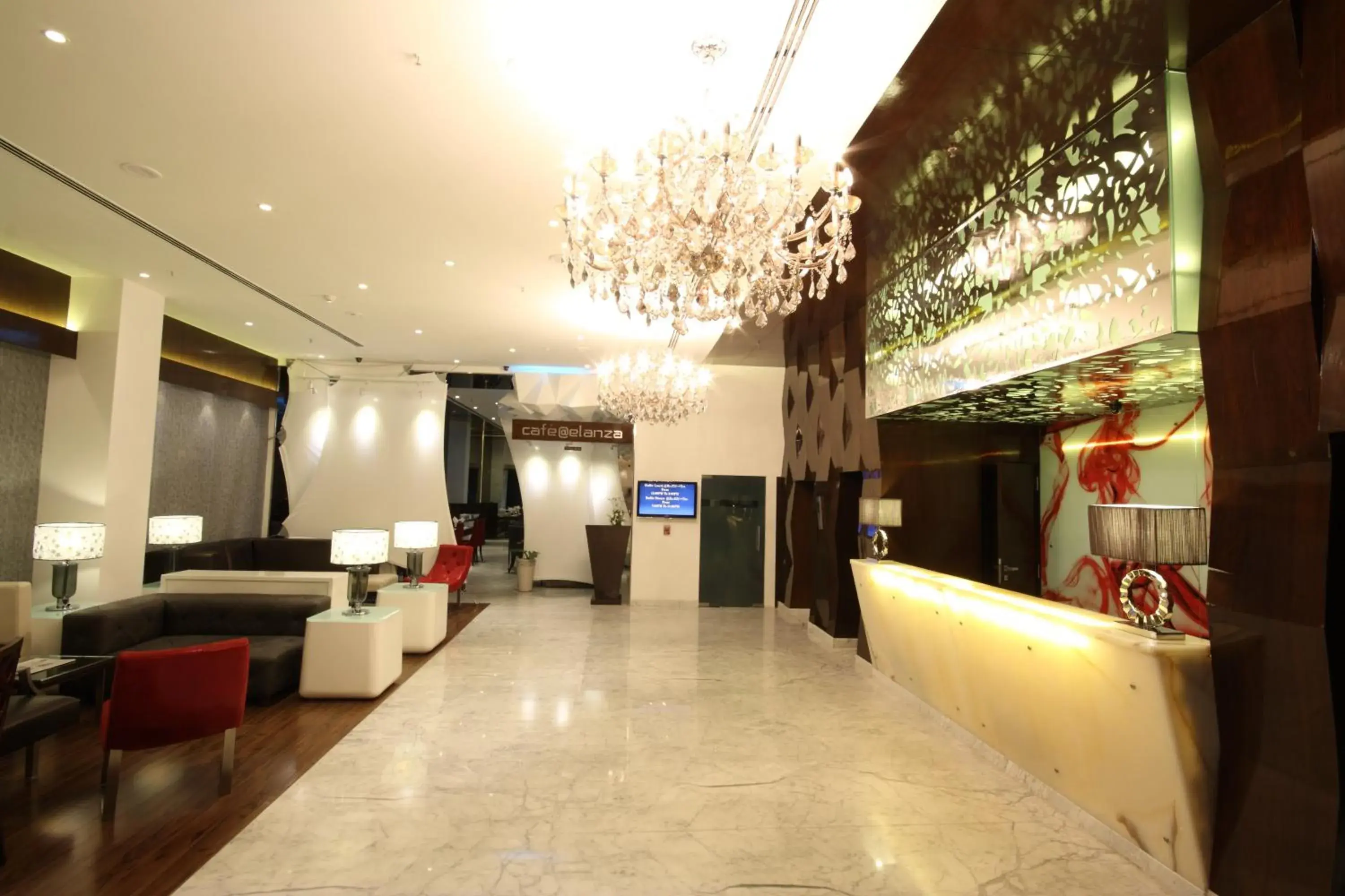 Lobby or reception in The Elanza Hotel, Bangalore Lobby or reception in The Elanza Hotel, Bangalore