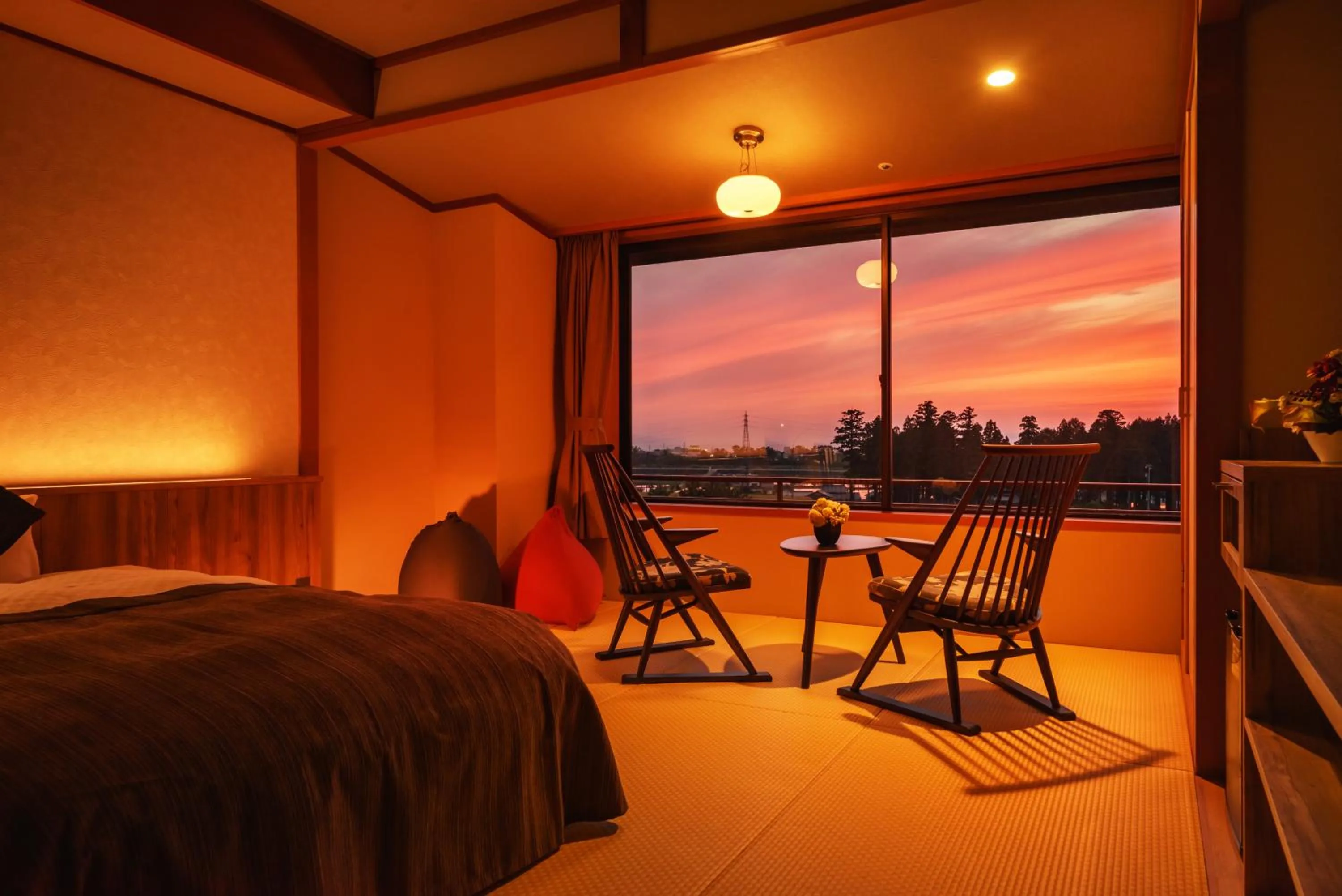 Bed in Kintarou Onsen Hotel