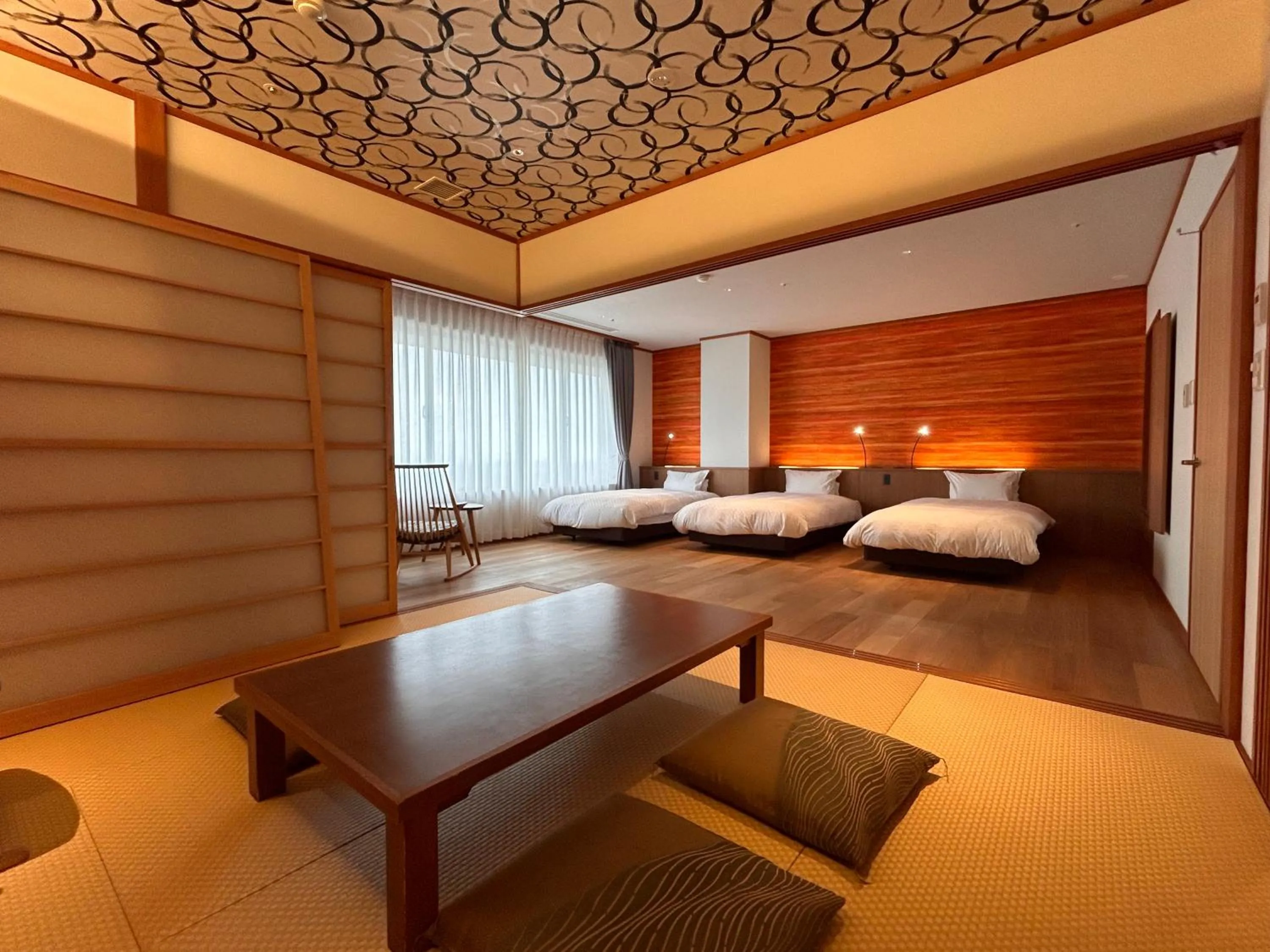 Bed in Kintarou Onsen Hotel