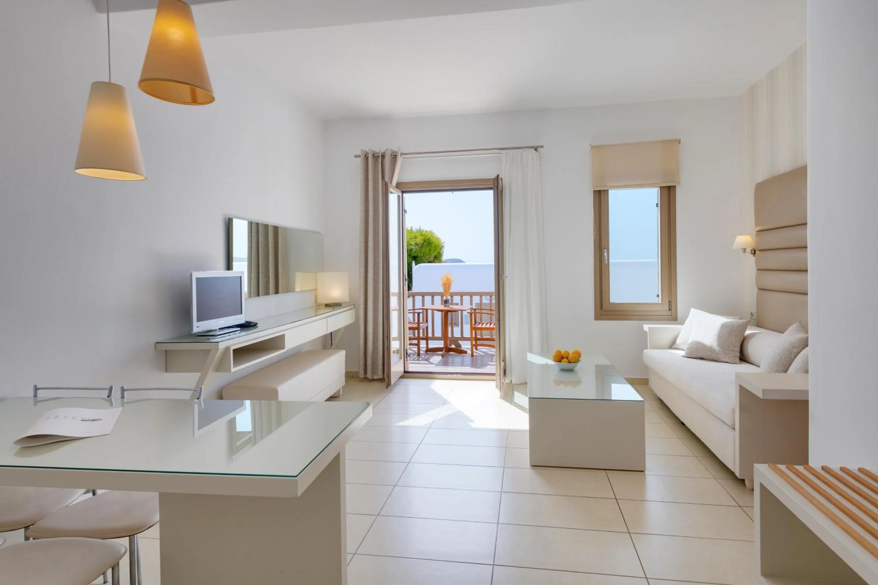 Living room, Bed in Lithos by Spyros & Flora