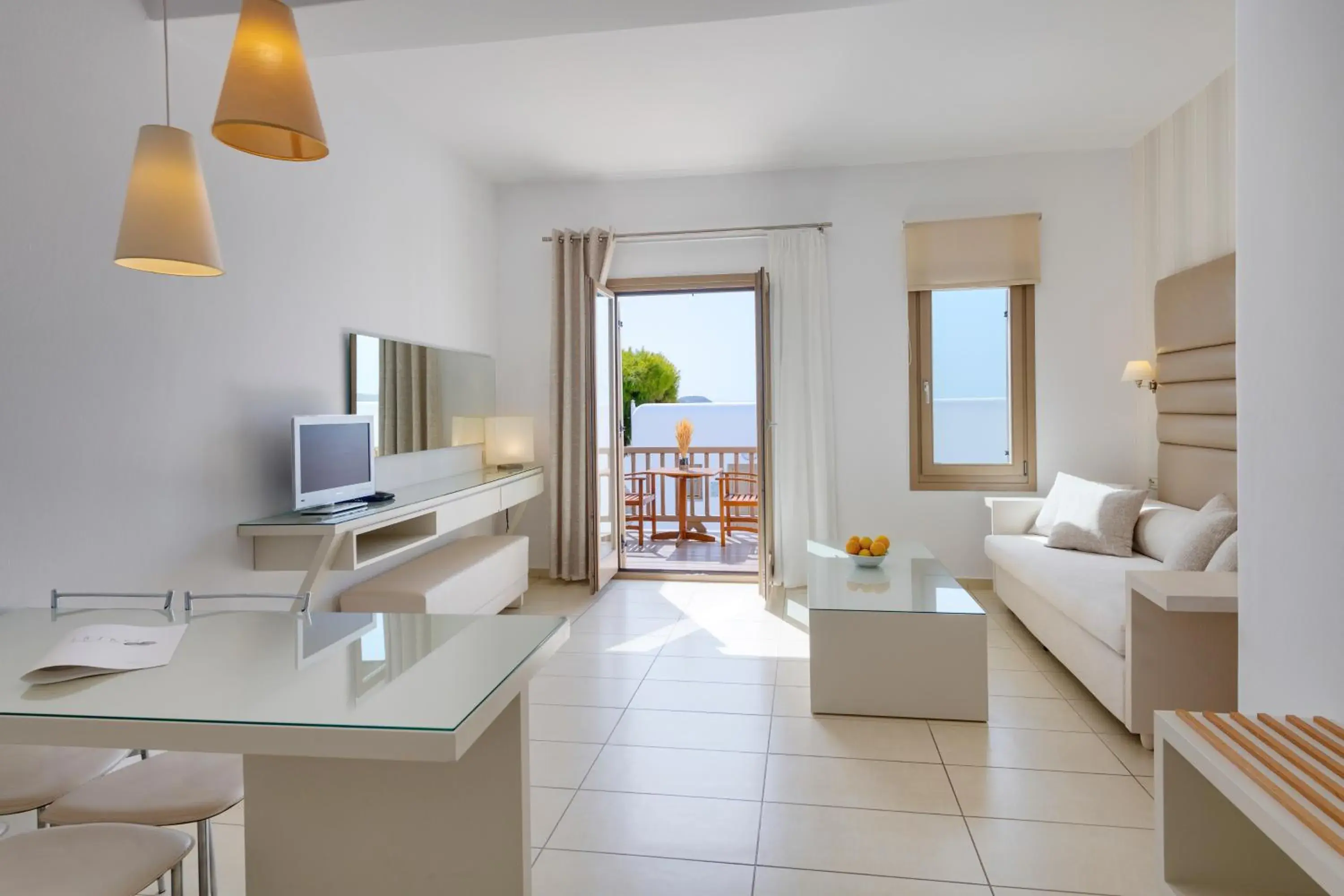 Living room, Bed in Lithos by Spyros & Flora Living room, Bed in Lithos by Spyros & Flora