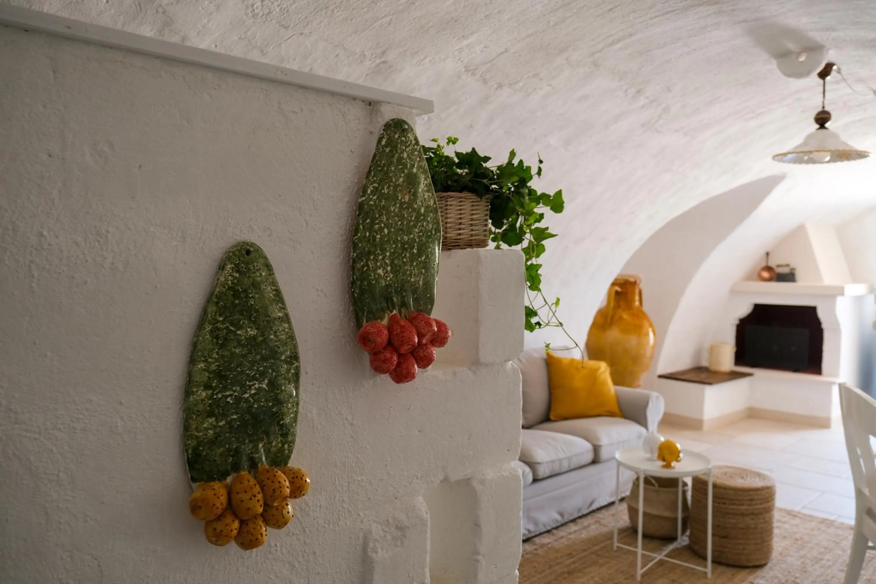 Seating area, Bed in Masseria Mammella