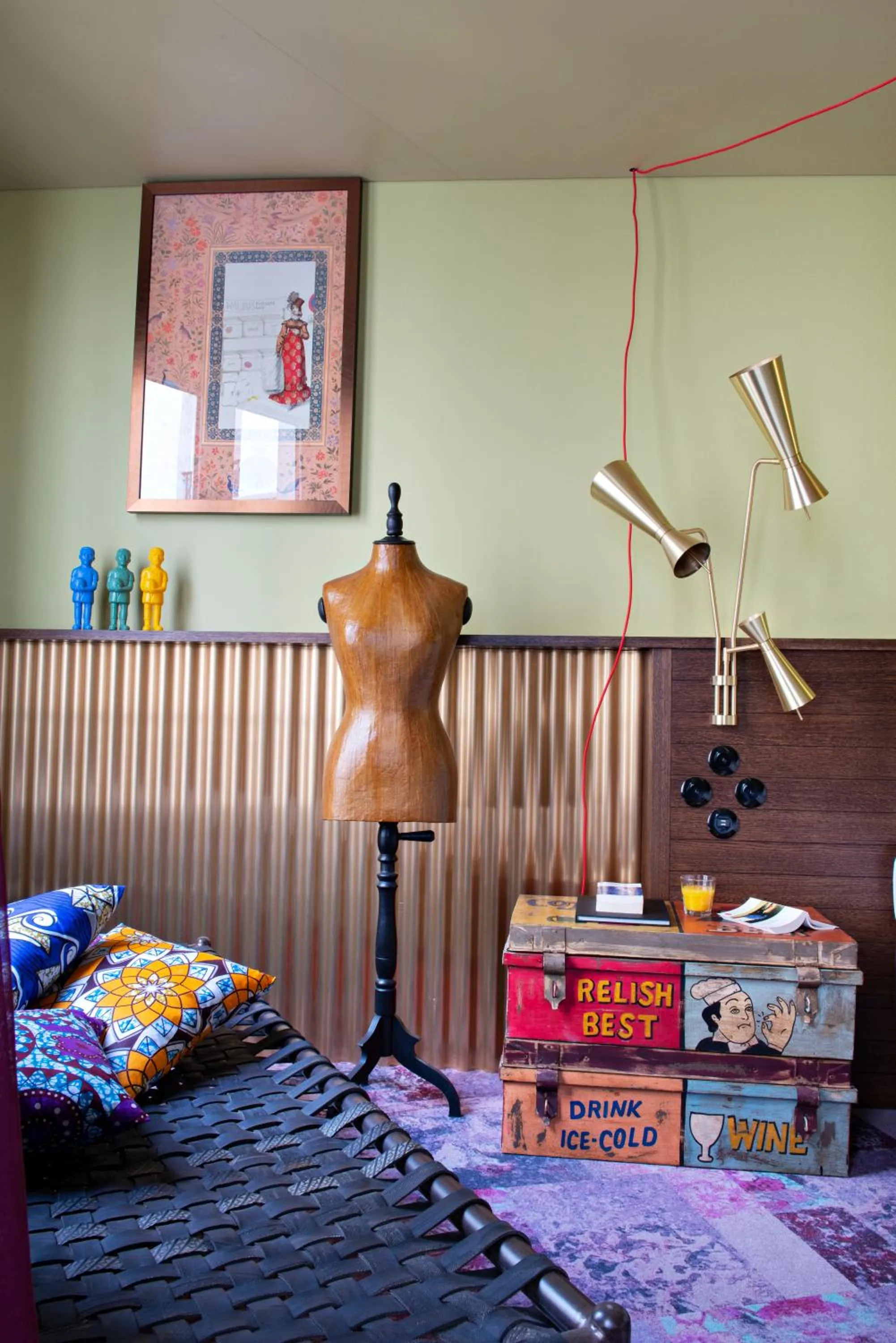 Decorative detail, Bed in 25hours Hotel Terminus Nord