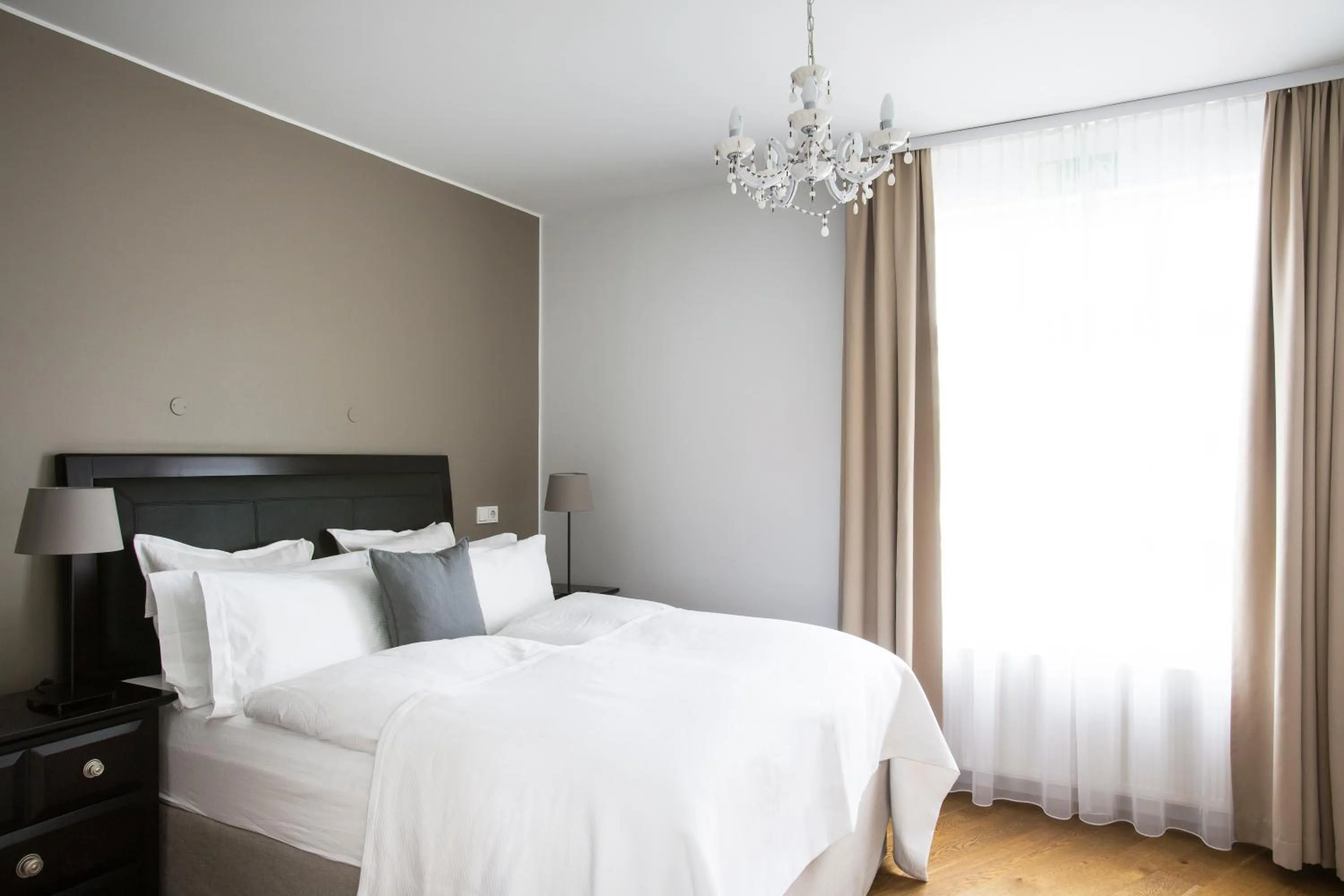 Bed in Ódinsvé Hotel Apartments