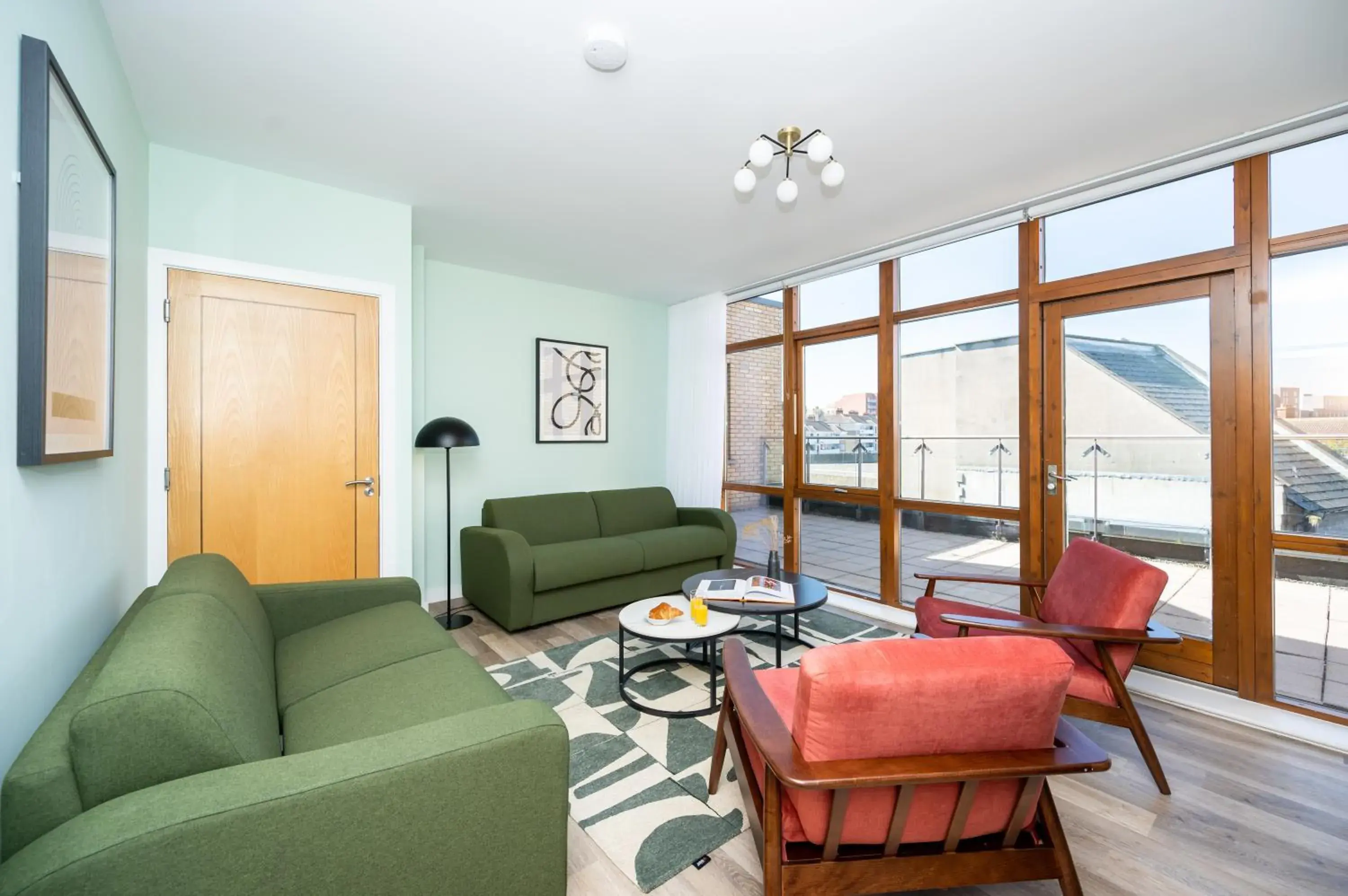 Living room in Staycity Aparthotels Dublin Augustine Living room in Staycity Aparthotels Dublin Augustine