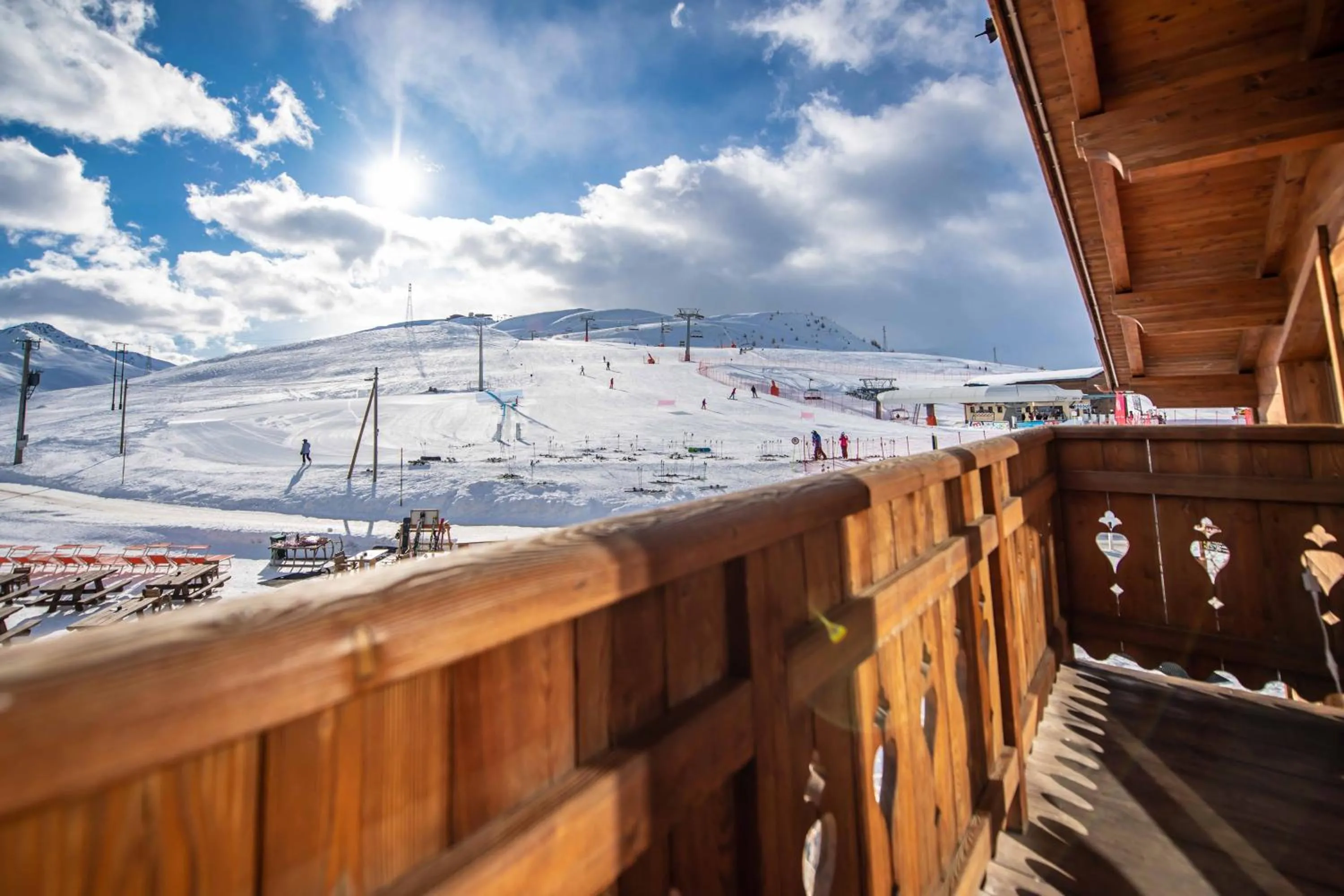 Balcony/Terrace in Alpino Lodge Bivio
