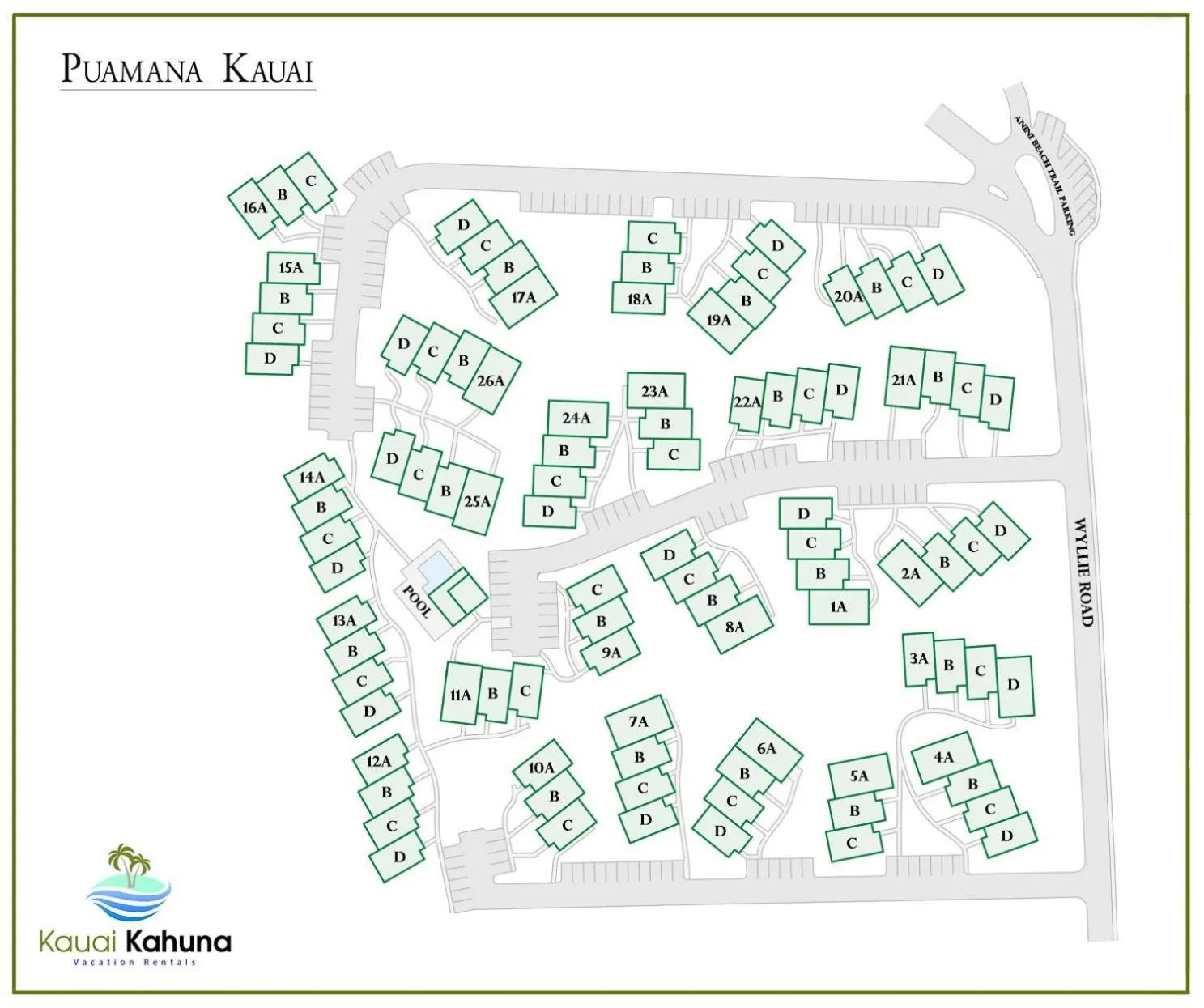 Floor plan in Puamana 21D