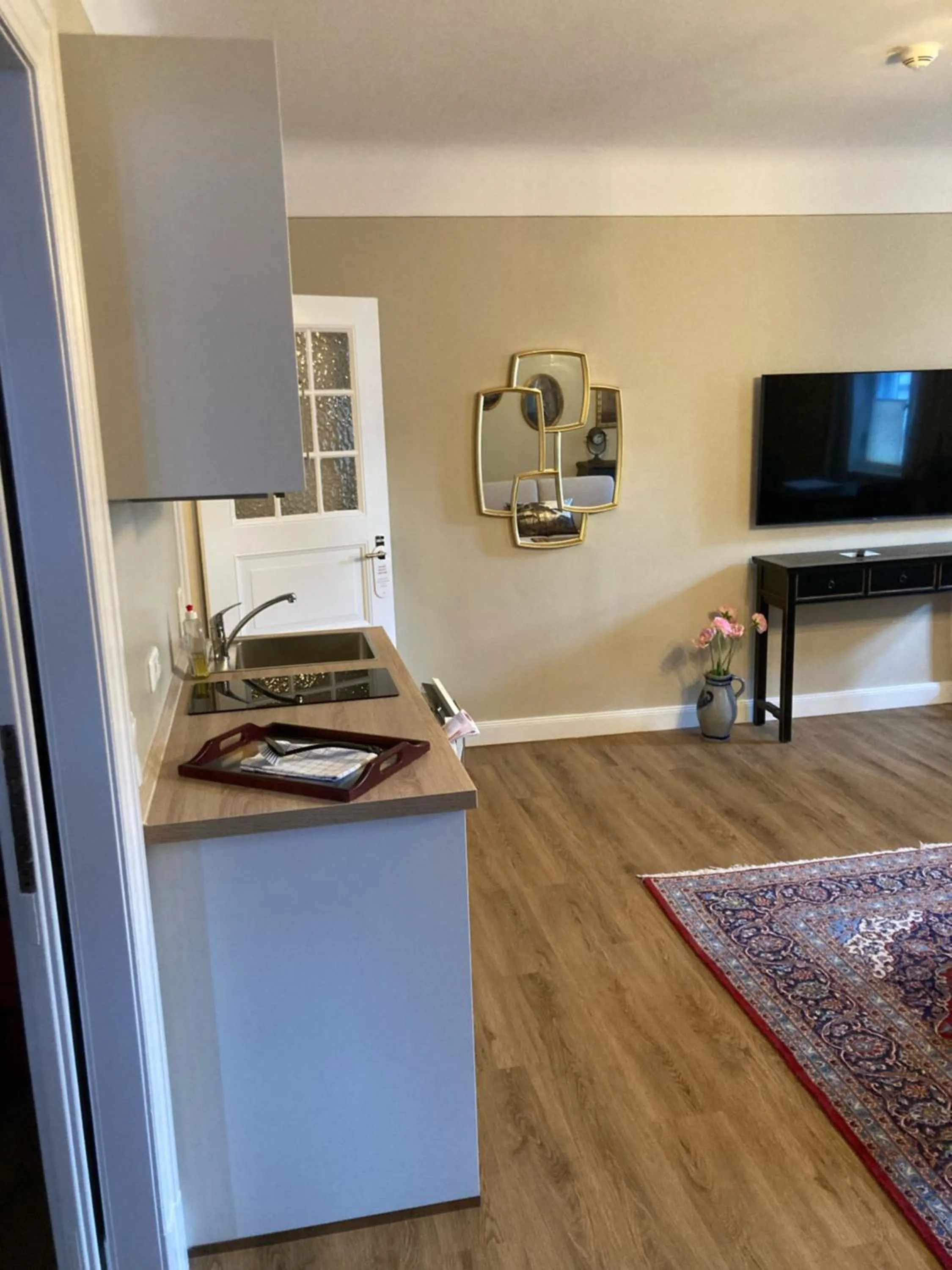 Kitchen or kitchenette in Apartments im Kaffeehaus Heldt