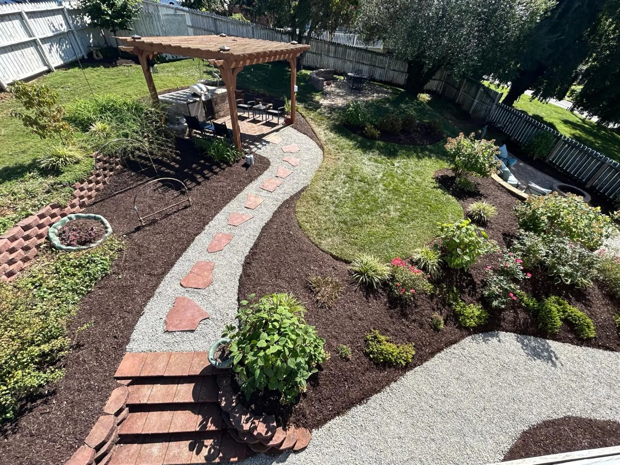 Garden view in The Claiborne Bed and Breakfast