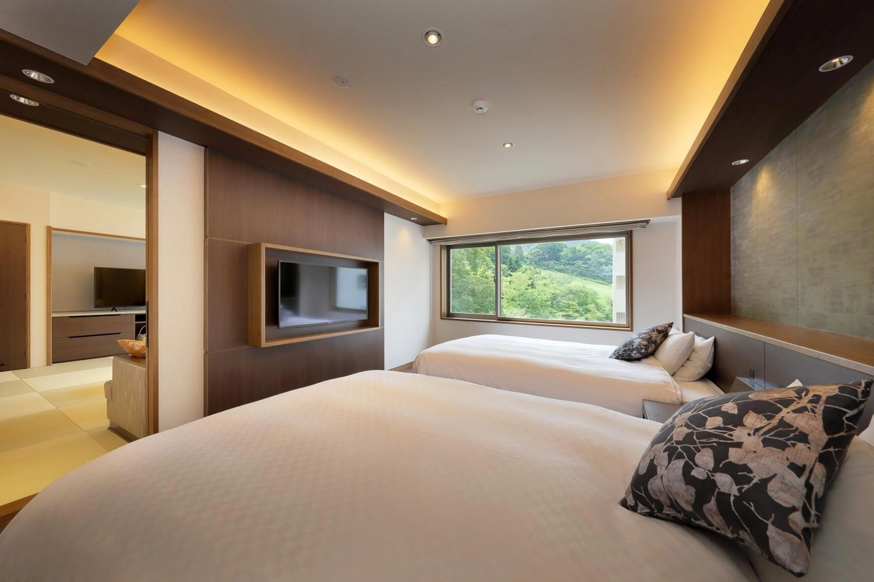 Bed in Zao Kokusai Hotel