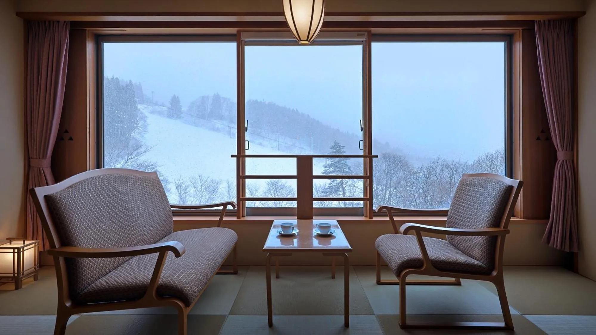 Mountain view in Zao Kokusai Hotel