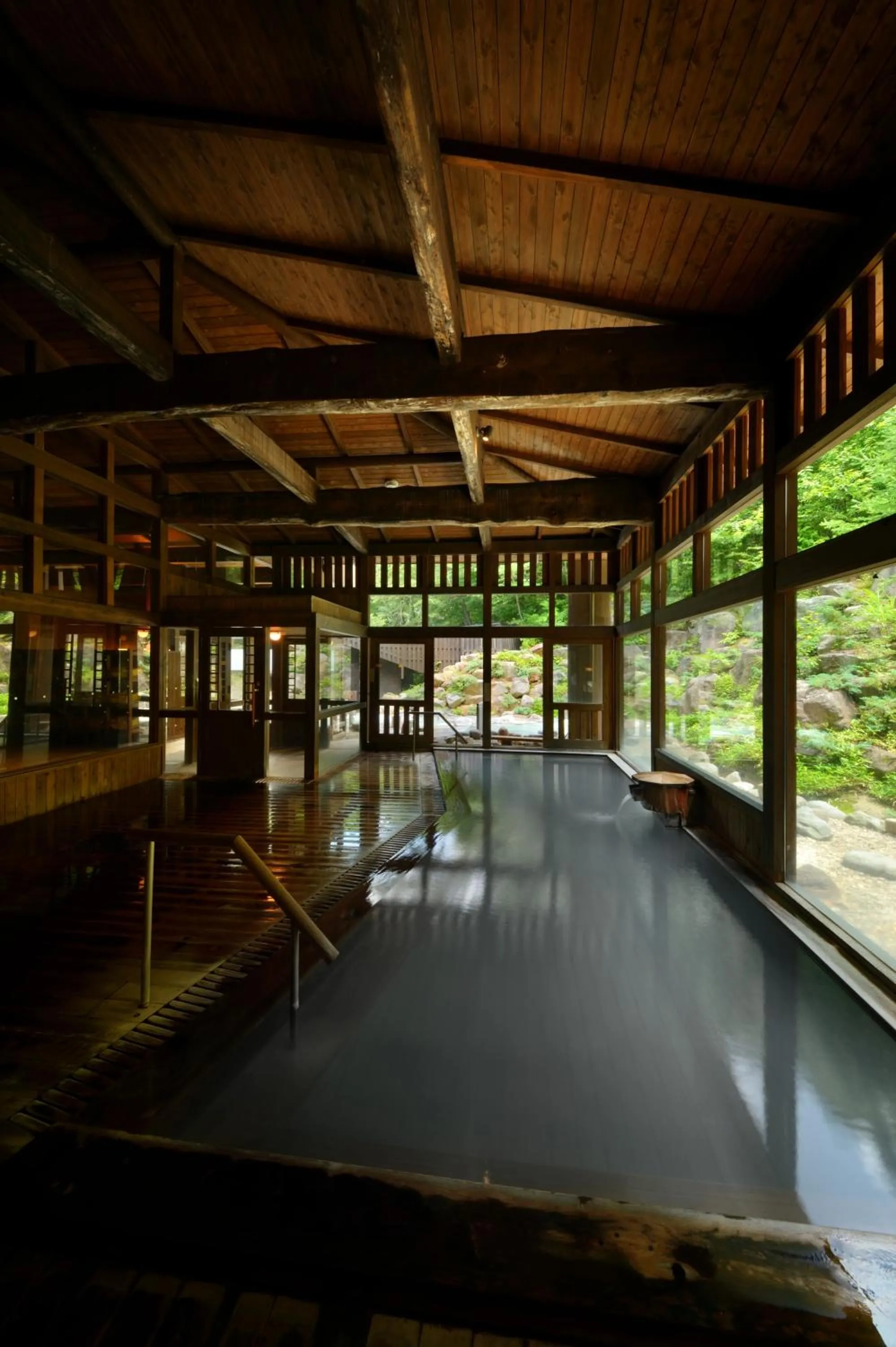 Hot Spring Bath in Zao Kokusai Hotel