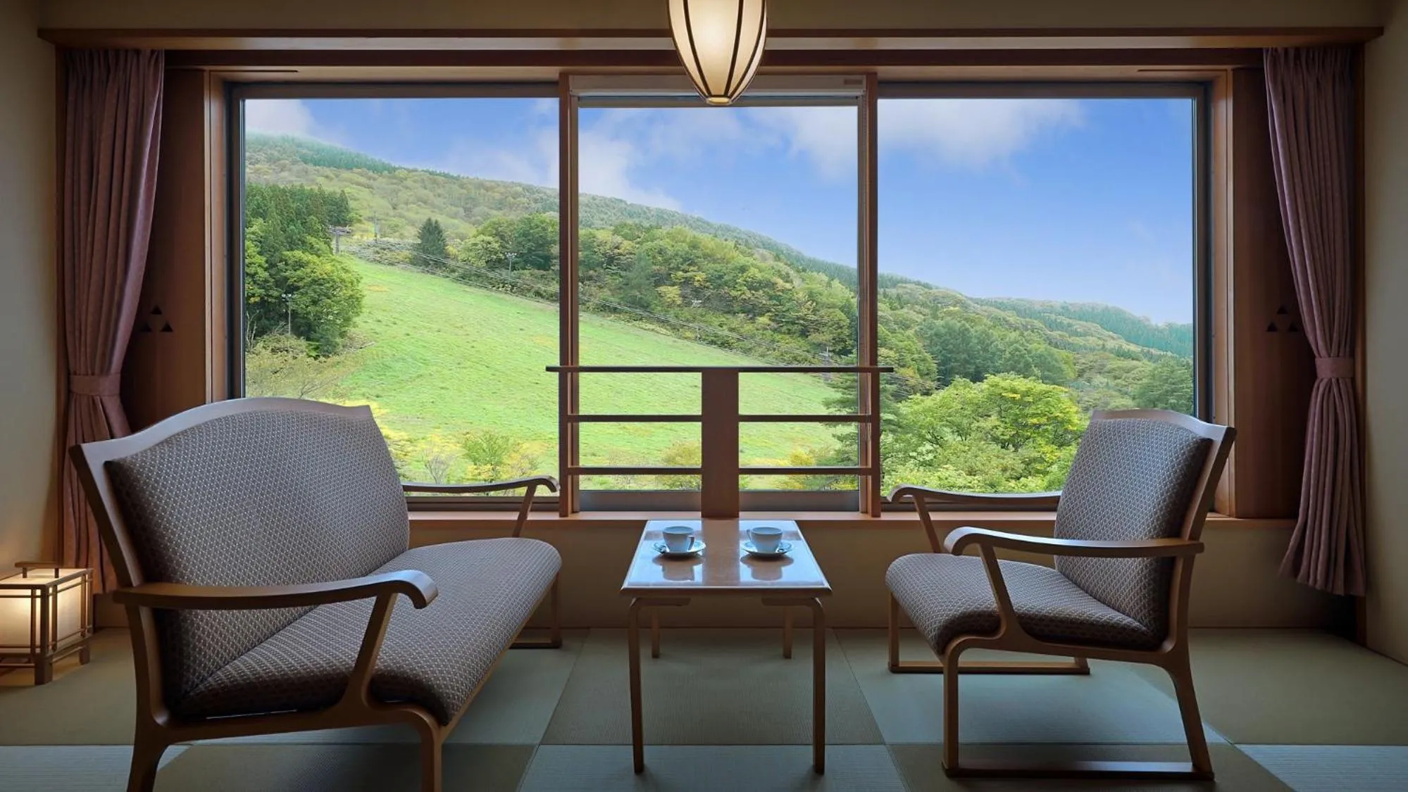 Mountain view in Zao Kokusai Hotel