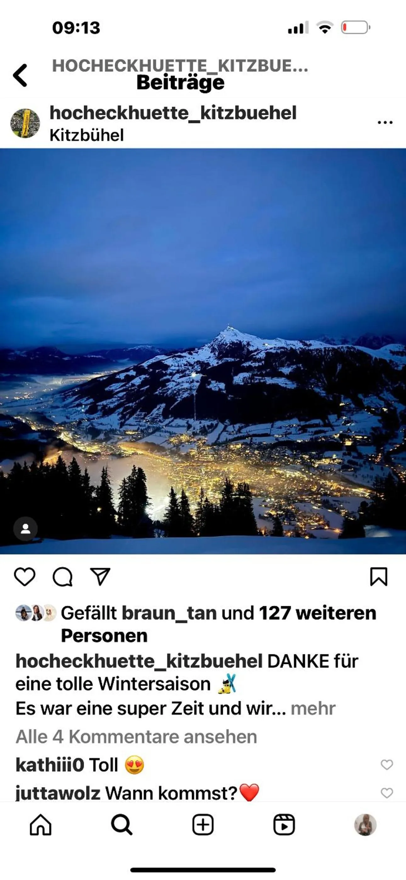 Hocheckhuette On Top of the Kitzbuehel Hahnenkamm Mountain