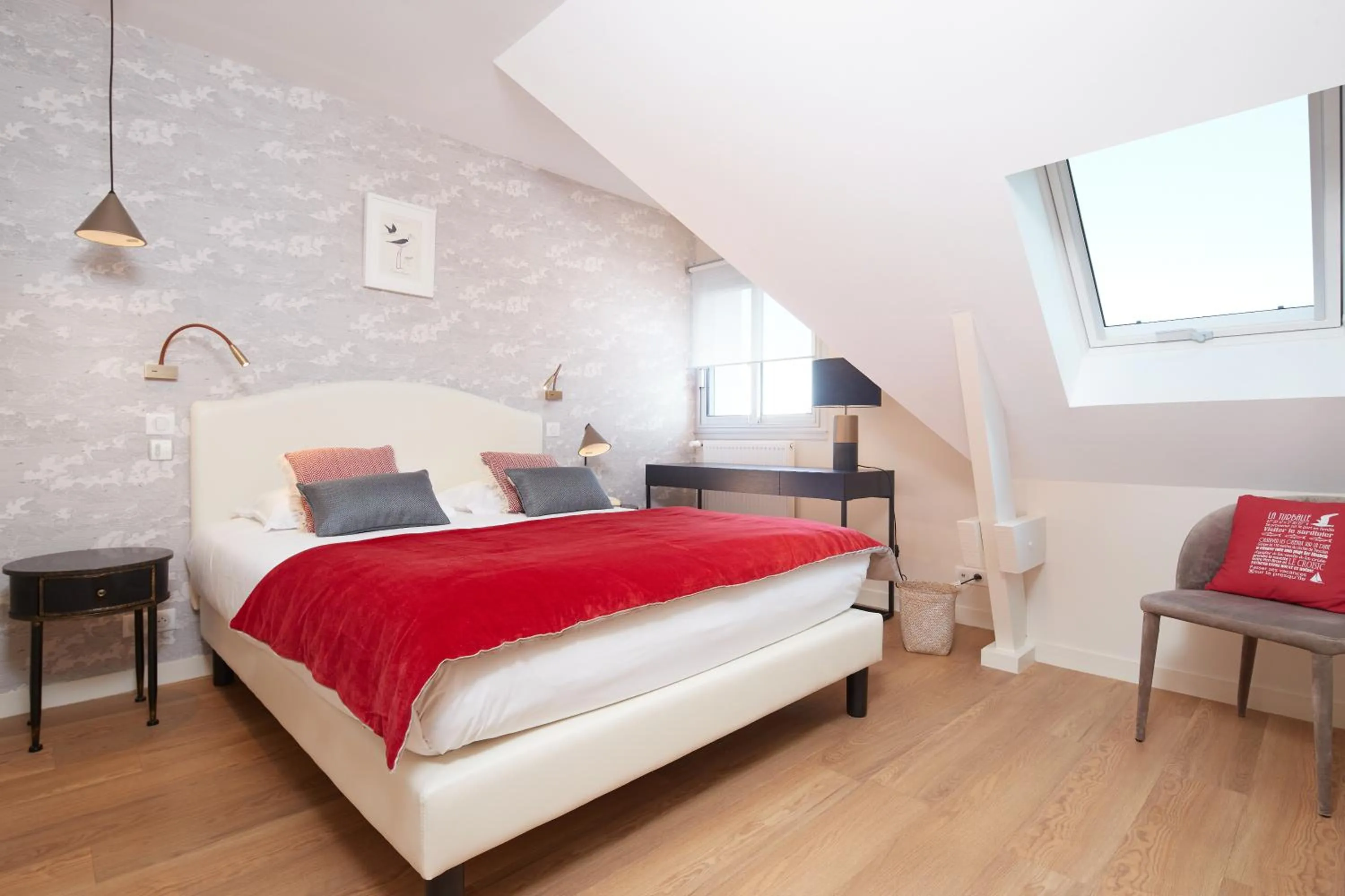 Bed in Les Chants d'Ailes - Hôtel Face Mer