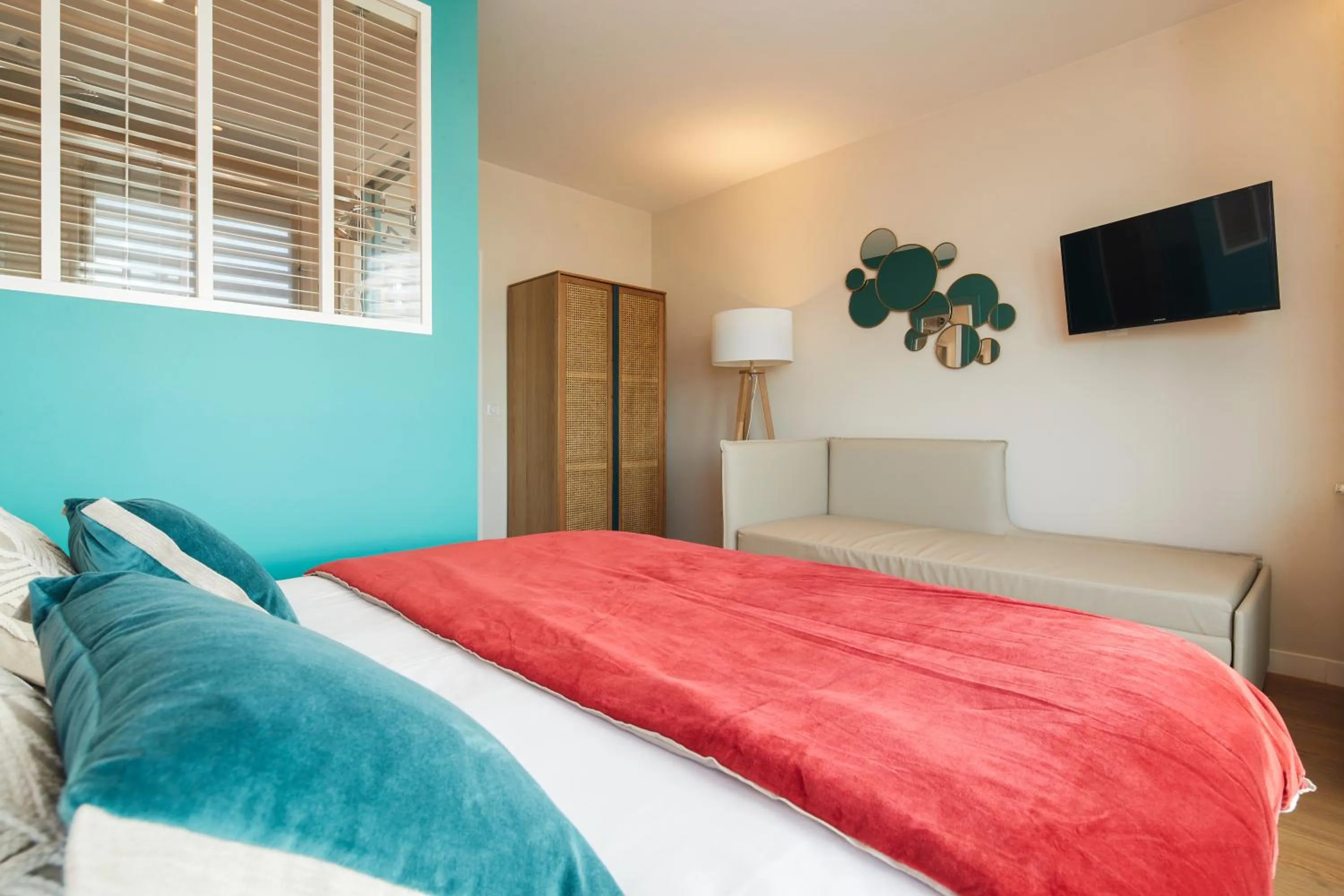 Bed in Les Chants d'Ailes - Hôtel Face Mer