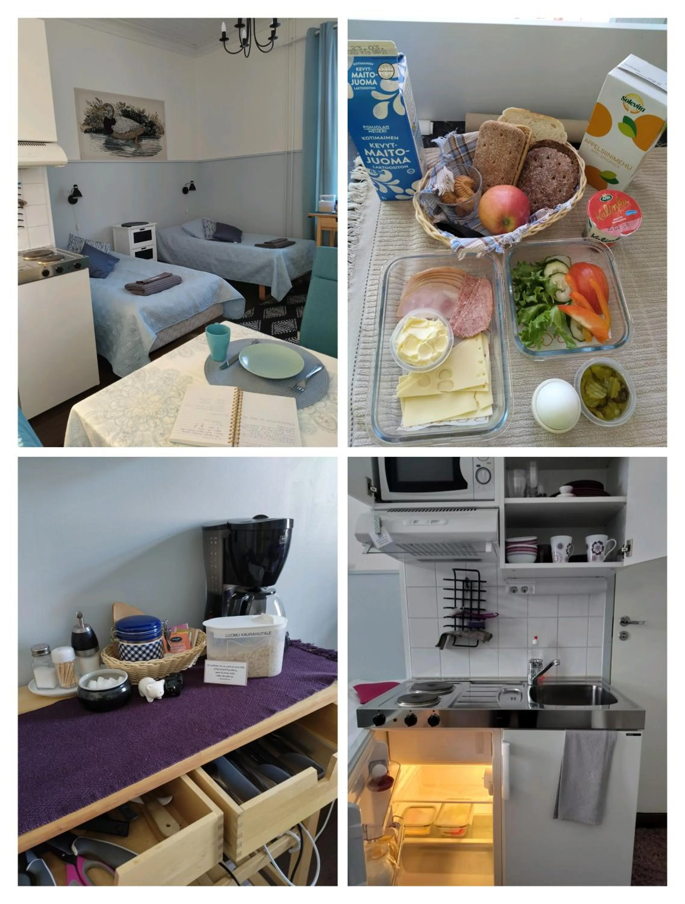 Kitchen or kitchenette in Huoneistohotelli Marja