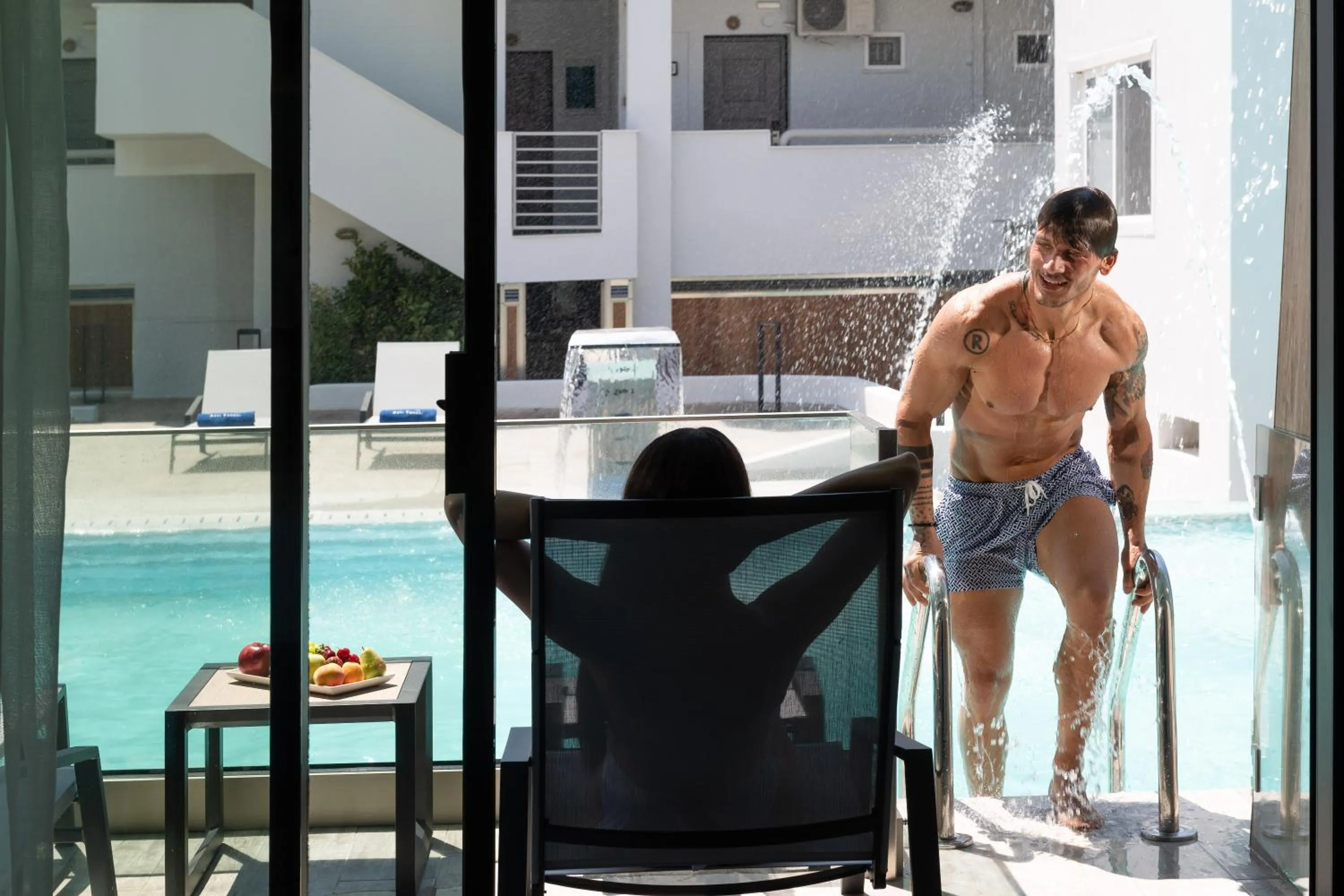 Pool view in Akti Toroni Boutique Hotel