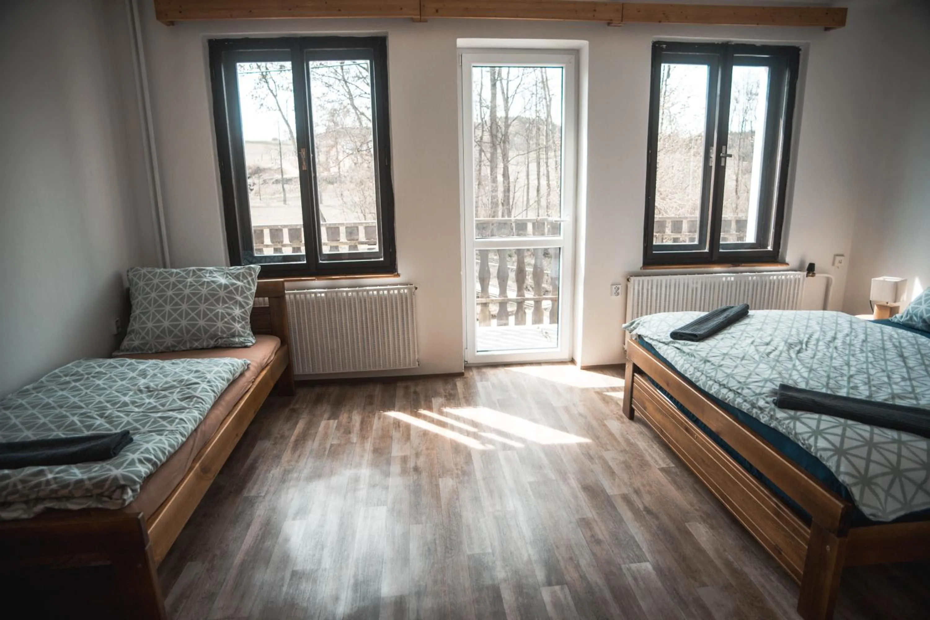 Bed in Apartmány Ve Mlejně