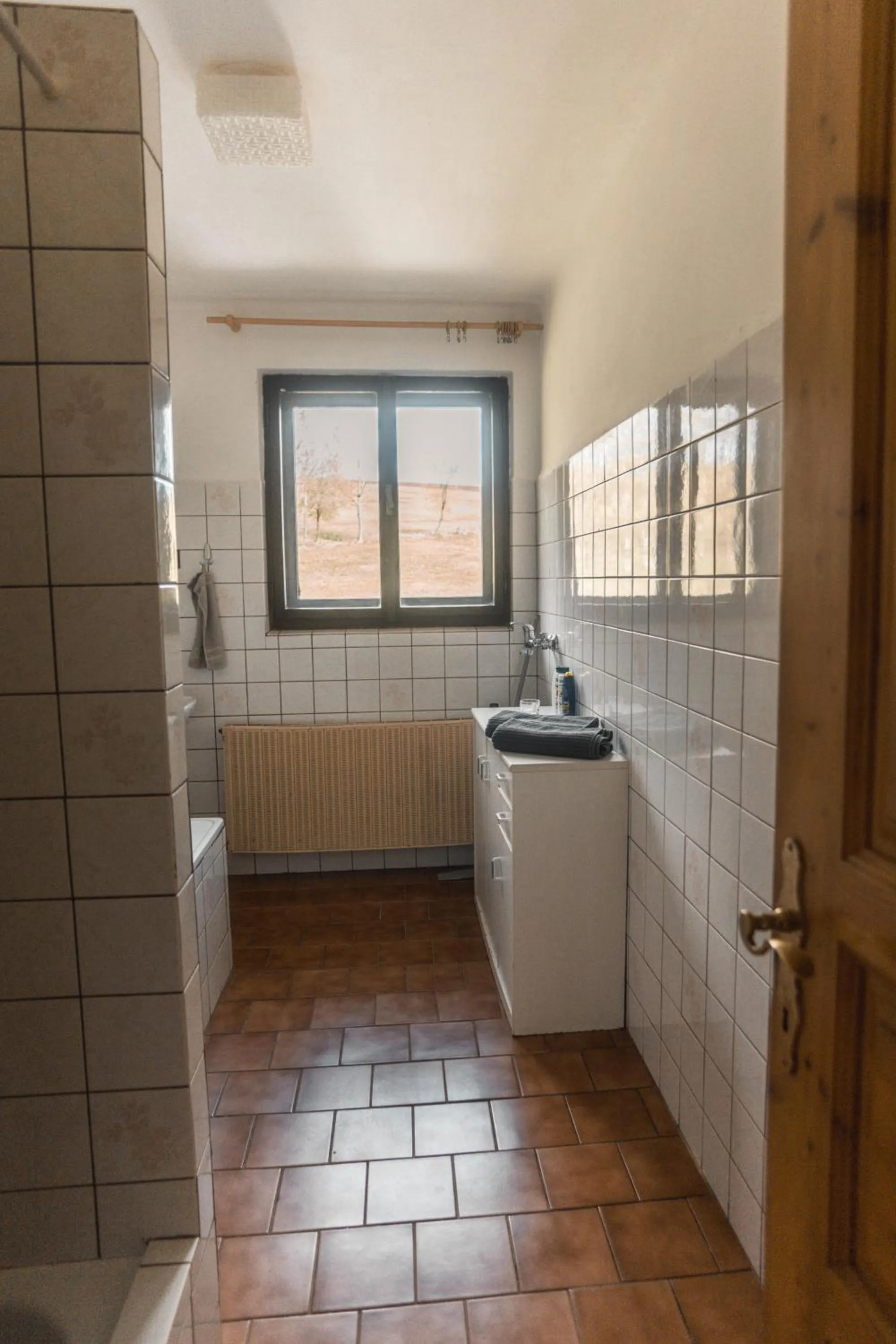 Shower in Apartmány Ve Mlejně