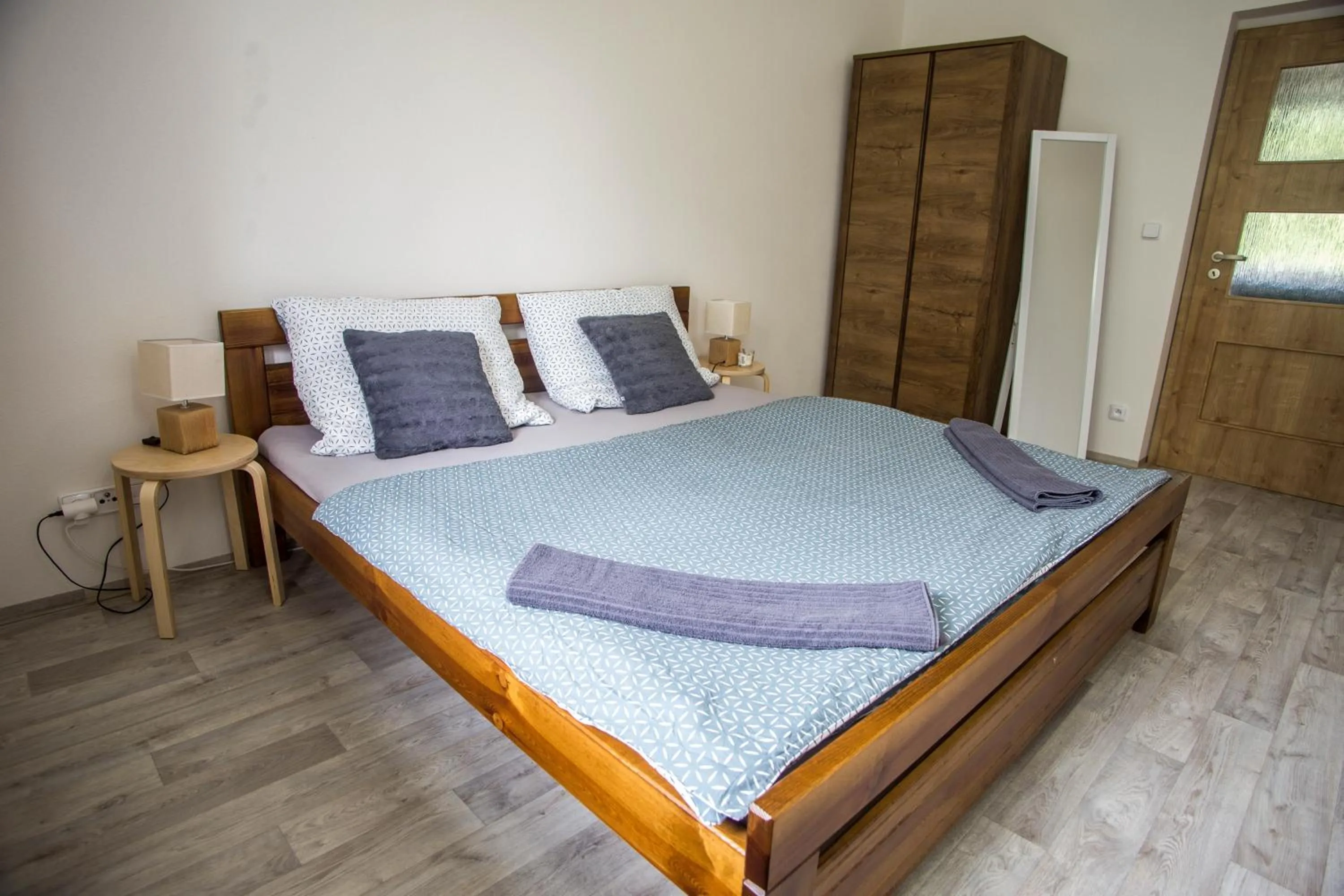 Bed in Apartmány Ve Mlejně