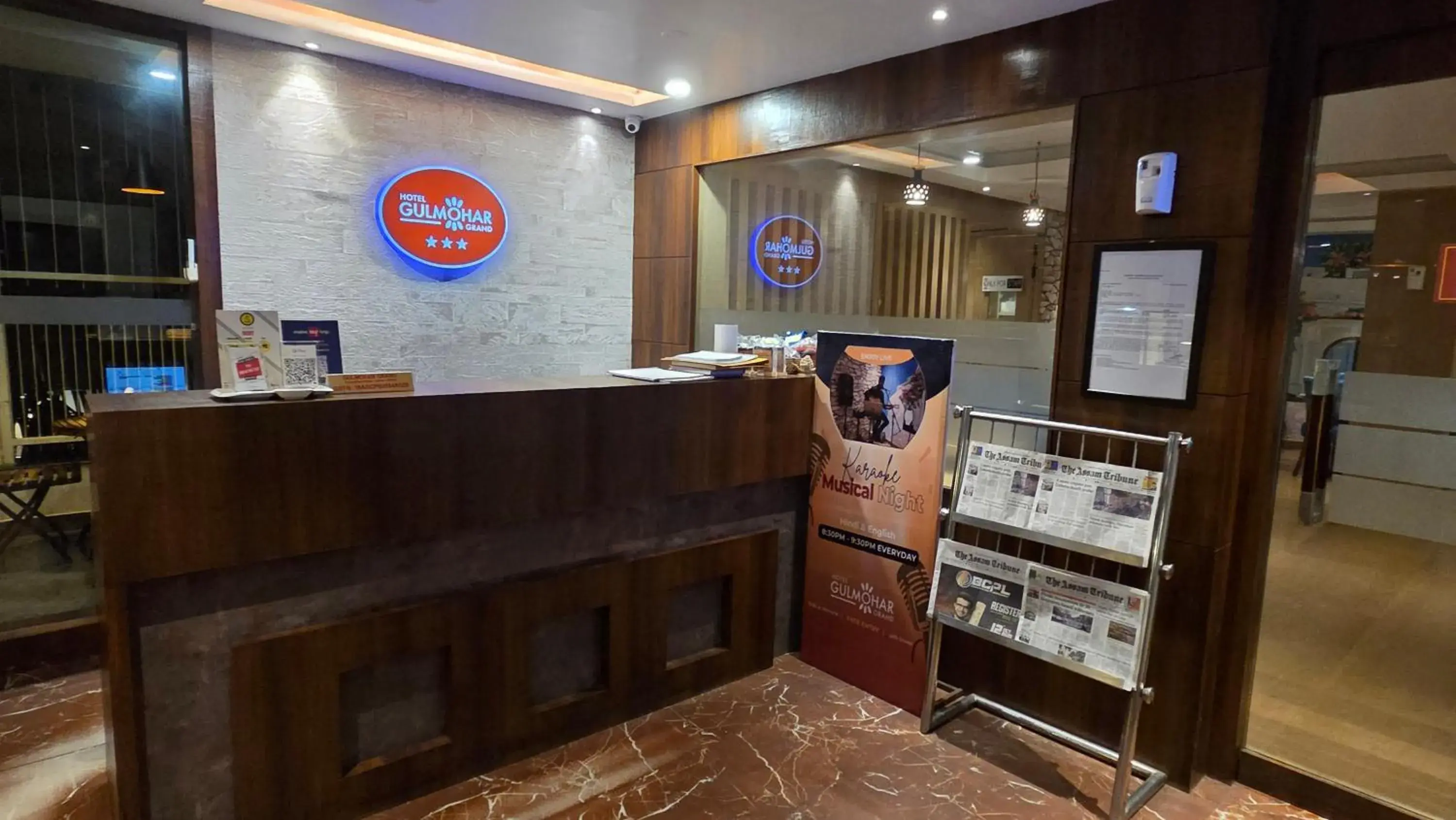 Lobby or reception in Hotel Gulmohar Grand Lobby or reception in Hotel Gulmohar Grand