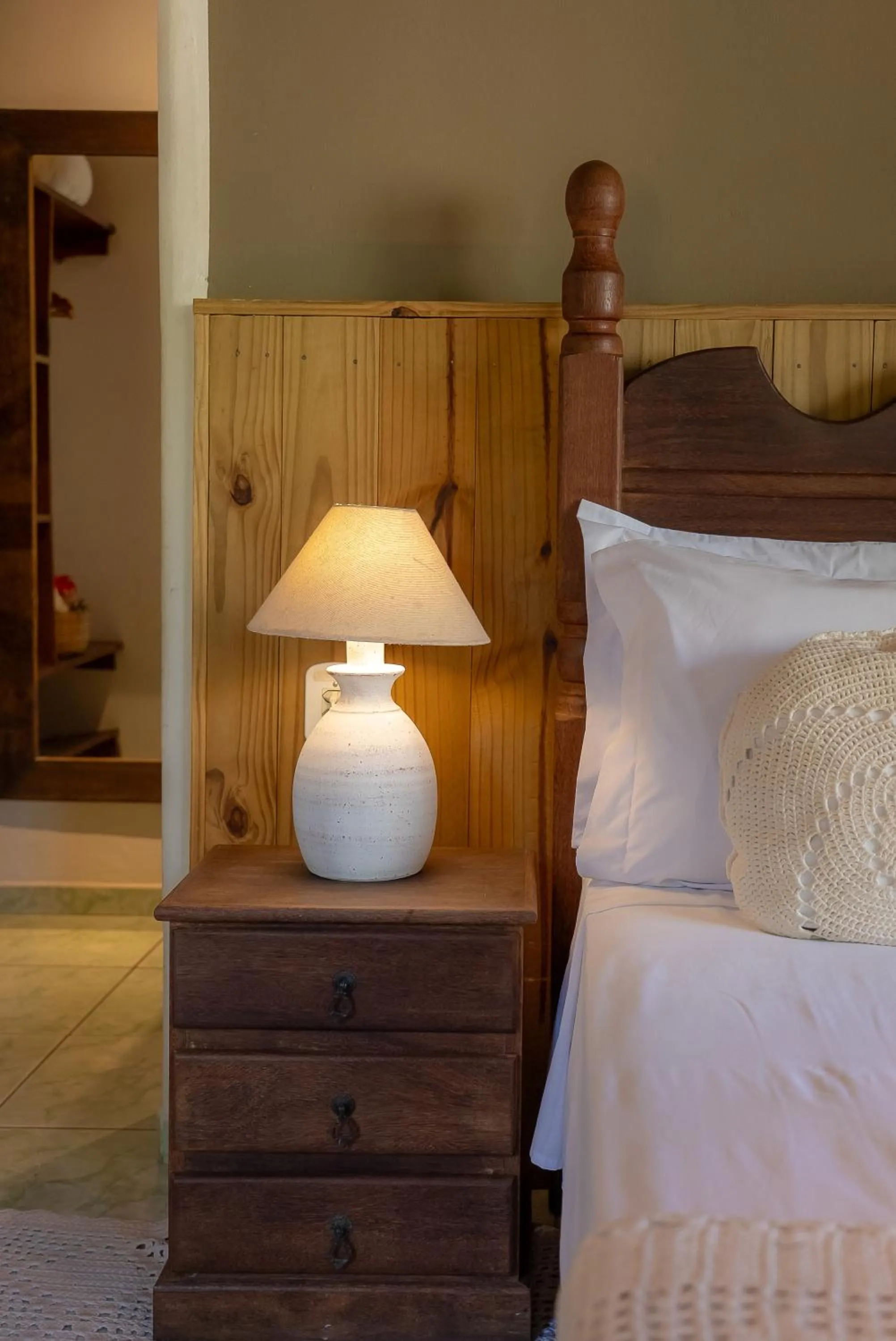 Bed in Pousada Por do Sol Trancoso