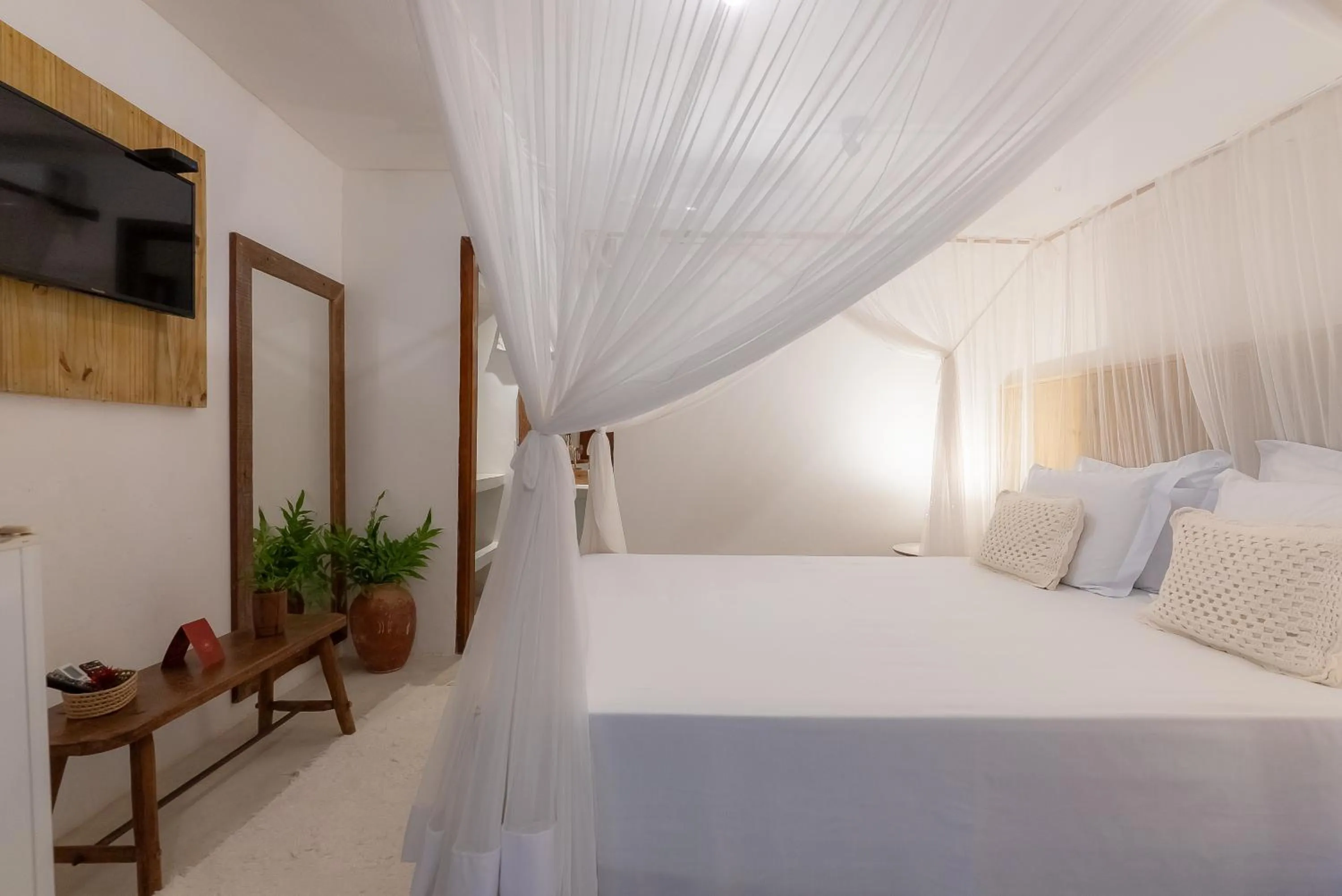 Bed in Pousada Por do Sol Trancoso