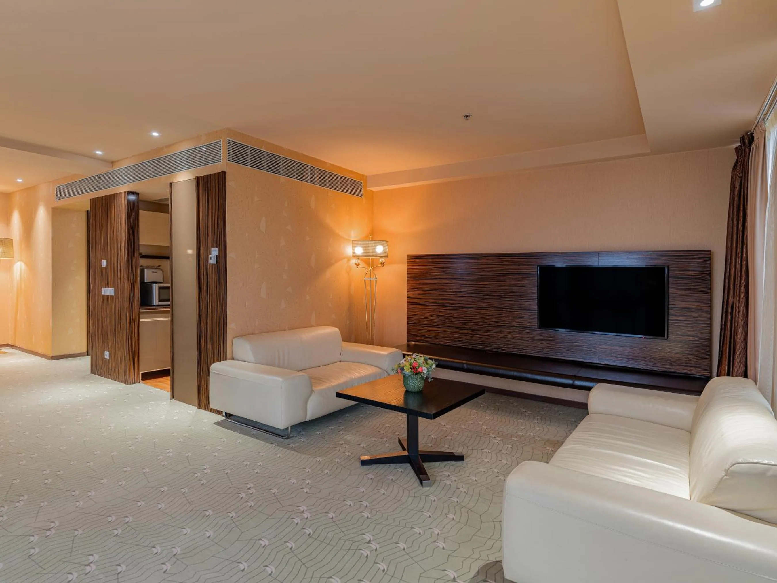 Communal lounge/ TV room in Ramada Sibiu Hotel