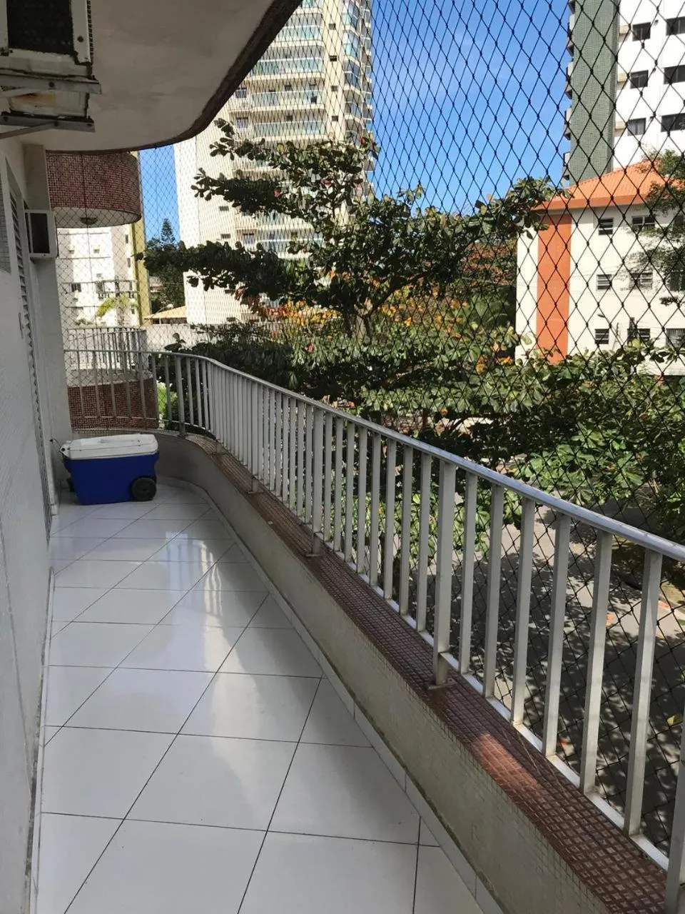 Balcony/Terrace in Apto praia do Tombo - Guarujá