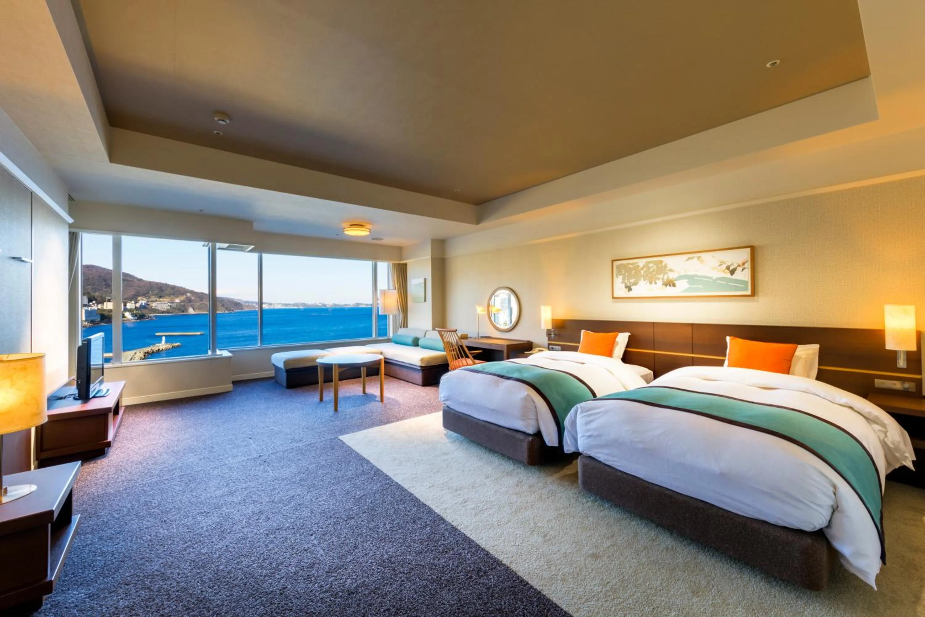Standard Western Room with Ocean View - Breakfast & Dinner Included - Tower Building in Atami Korakuen Hotel