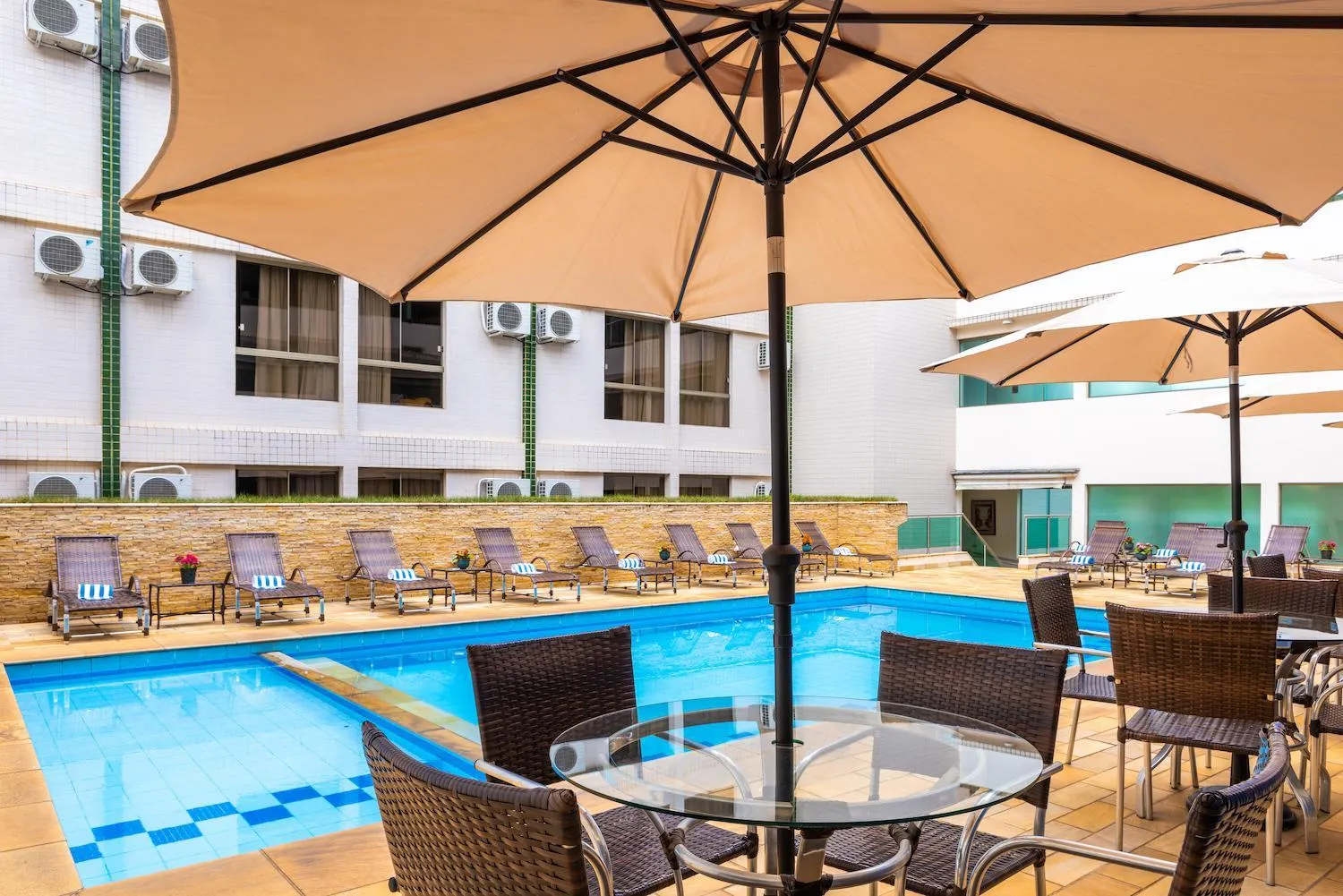 Pool view in Serra Negra Palace Hotel