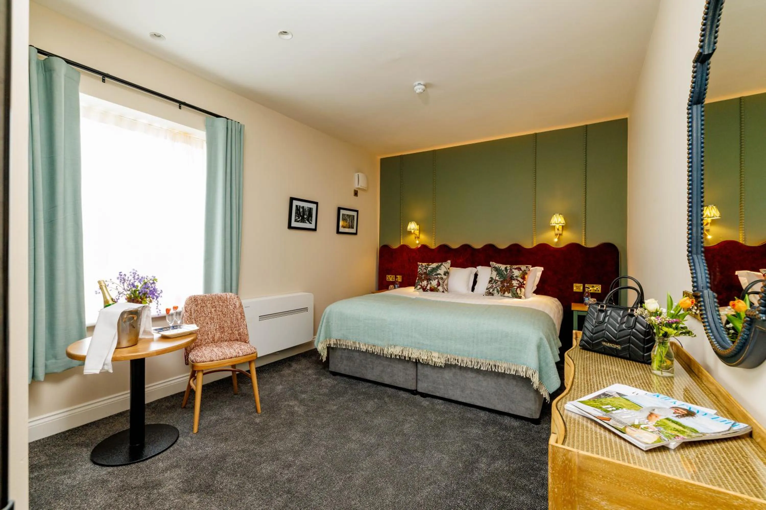 Decorative detail, Bed in Club House Hotel Kilkenny