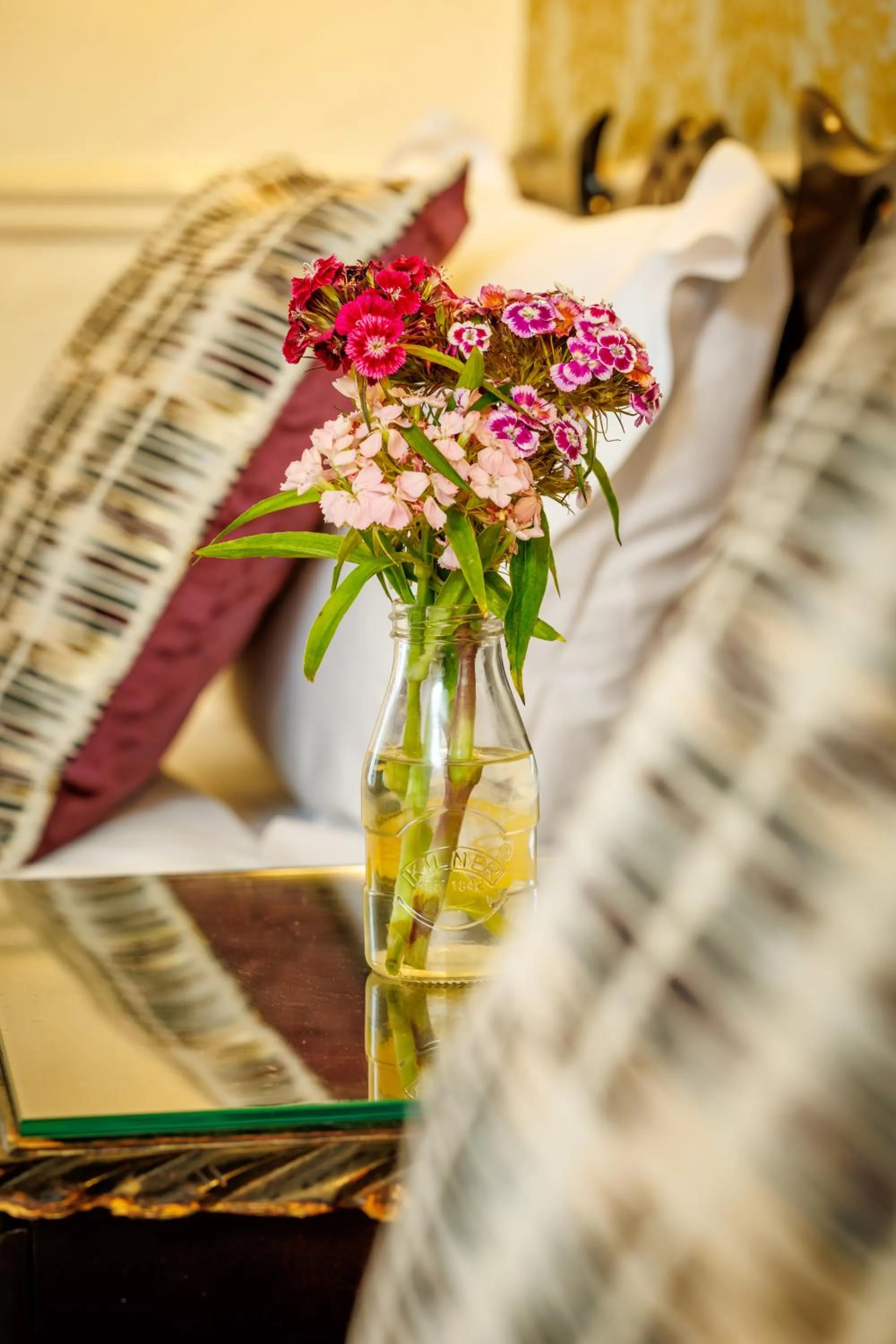 Decorative detail, Bed in Club House Hotel Kilkenny