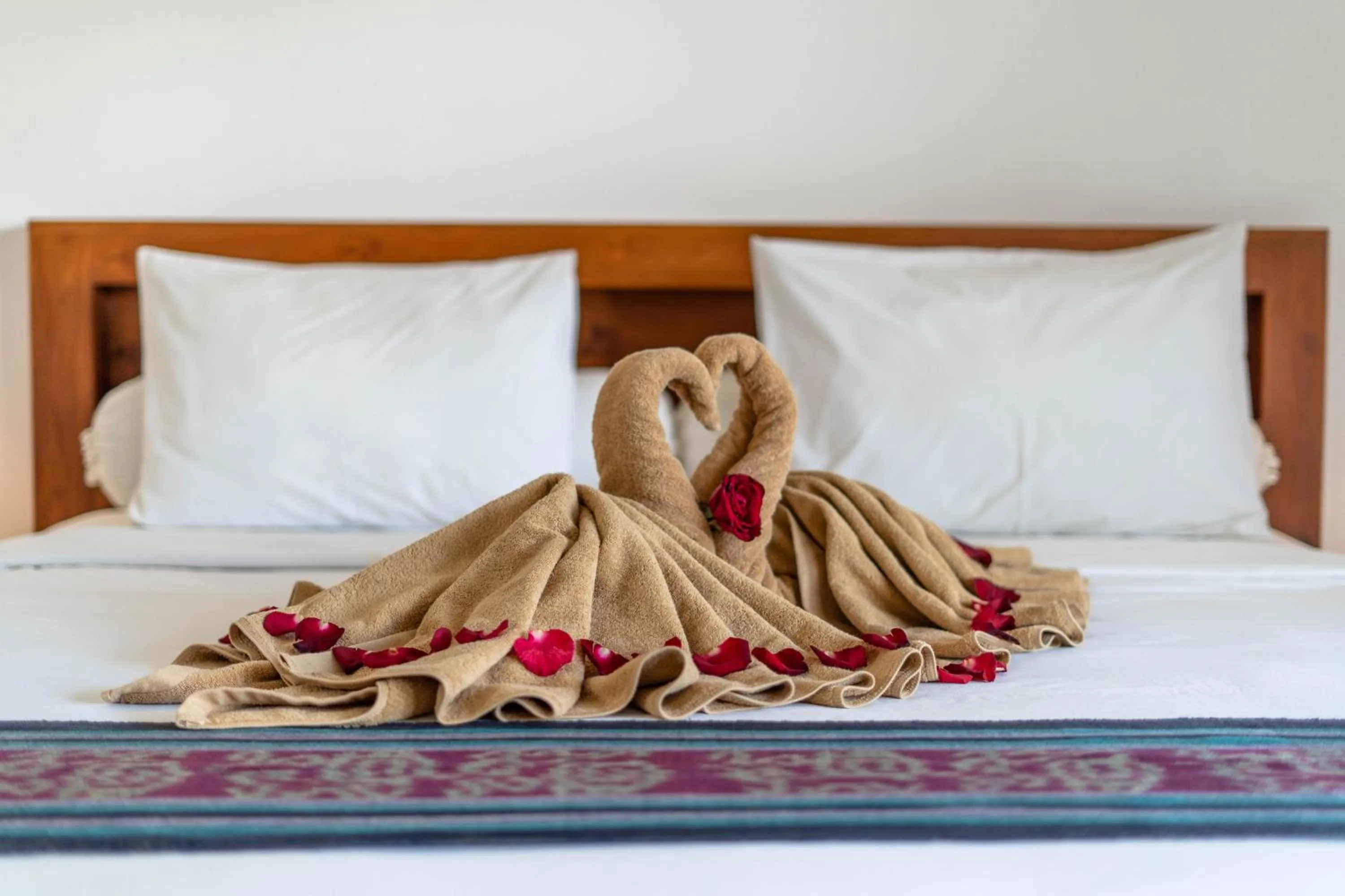towels, Bed in Griya Private Villa