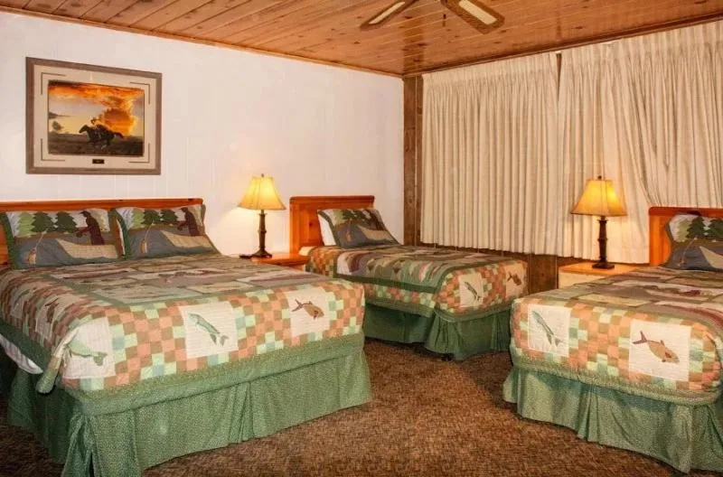 Bed in June Lake Motel
