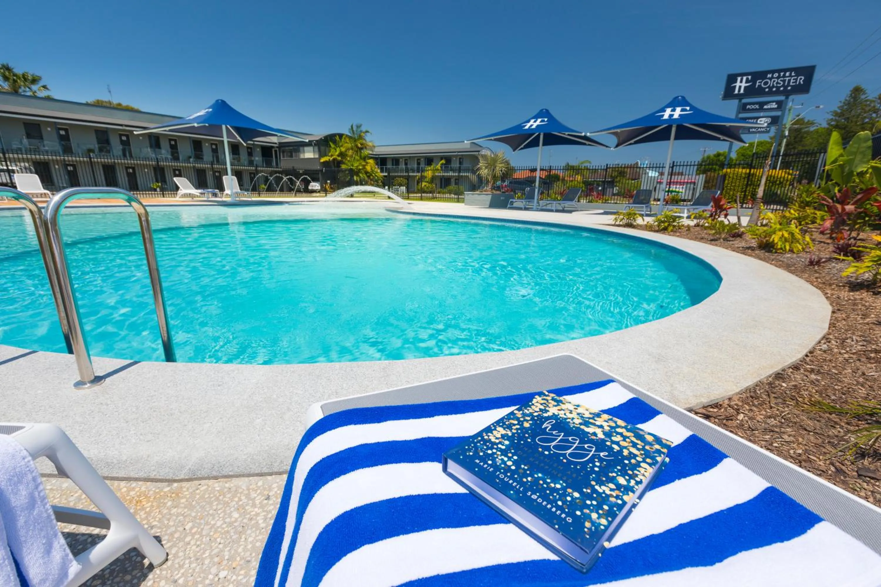 Pool view in Hotel Forster