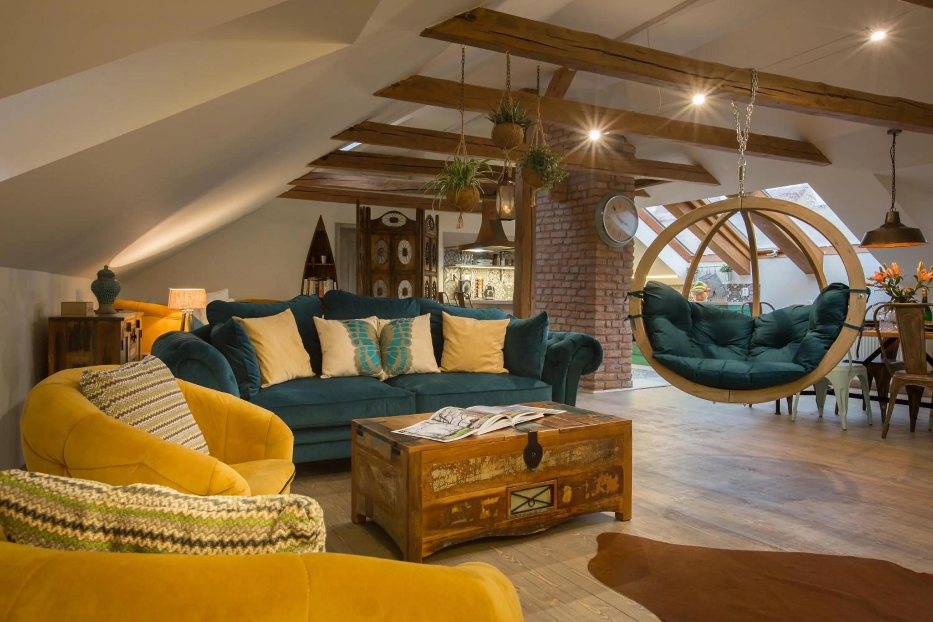 Gigantic Boho Chic 3 Bedroom 3 Bathroom Loft with Hanging Chair