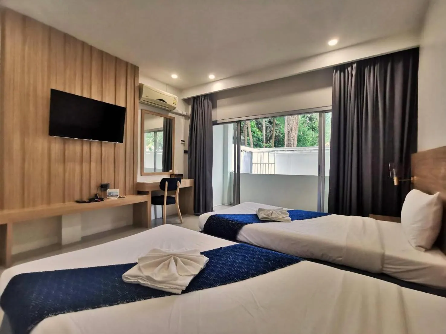 Balcony/Terrace, Bed in Nana Beach Hotel & Resort