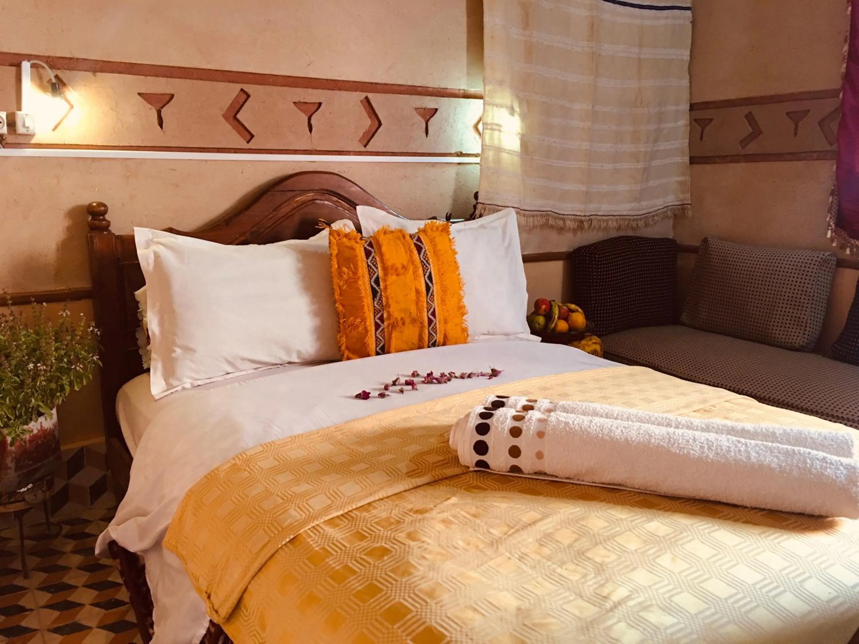 Bed in Hôtel panoramique de la vallée