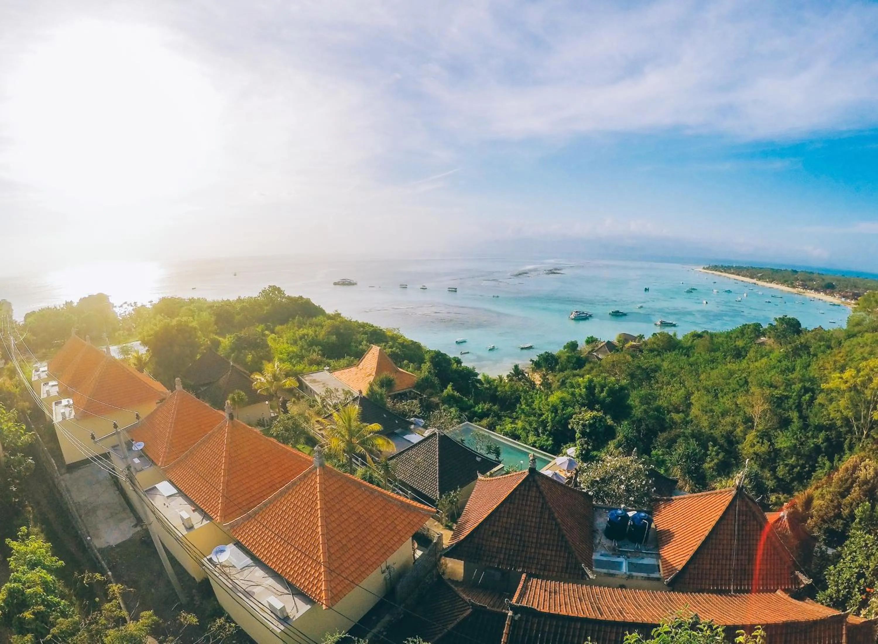 Bird's eye view in Lembongan Cliff Villas