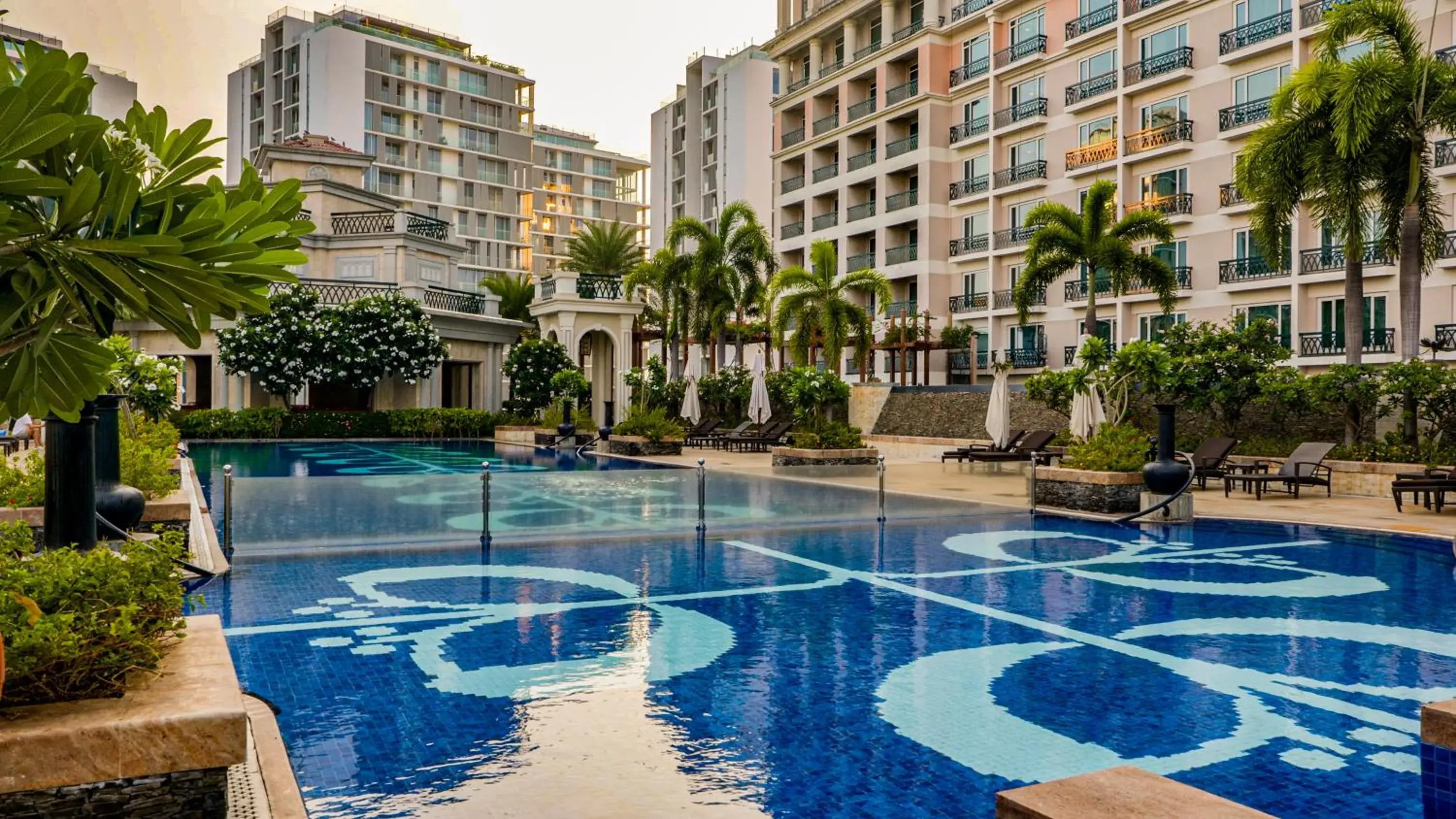 Swimming pool in The Leela Palace Chennai Swimming pool in The Leela Palace Chennai