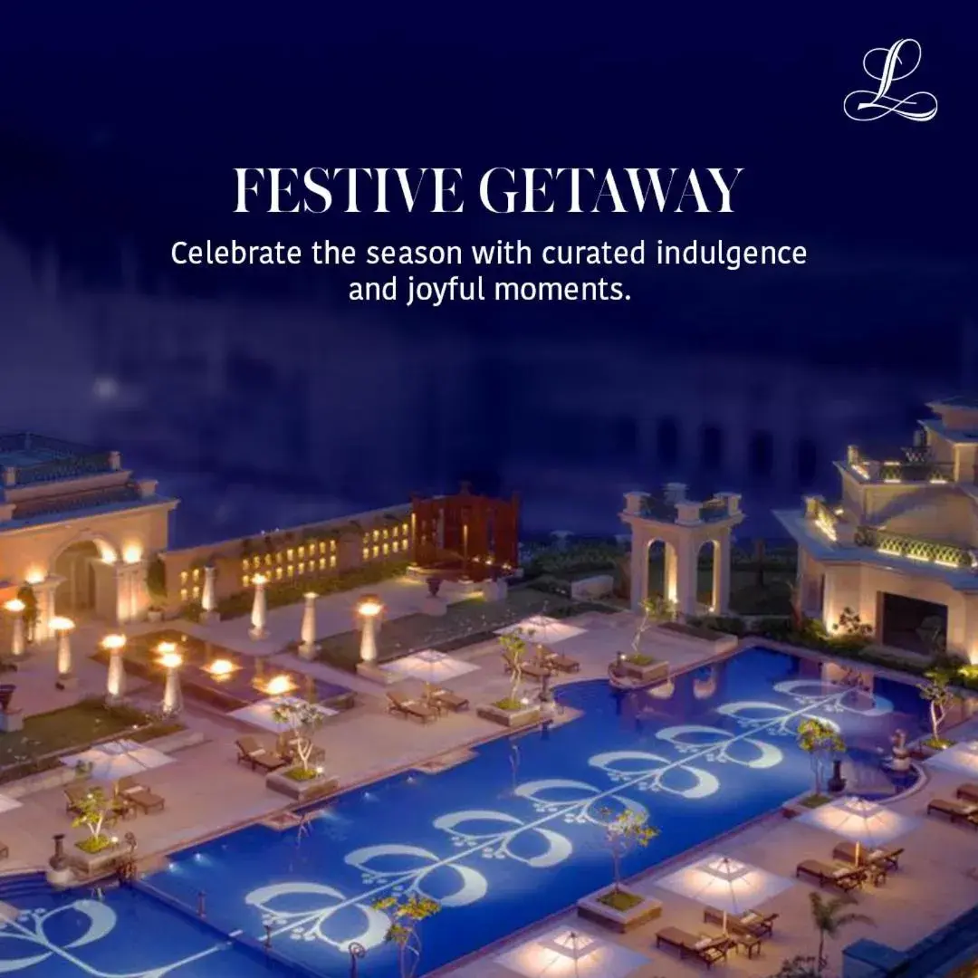 Swimming pool in The Leela Palace Chennai Swimming pool in The Leela Palace Chennai